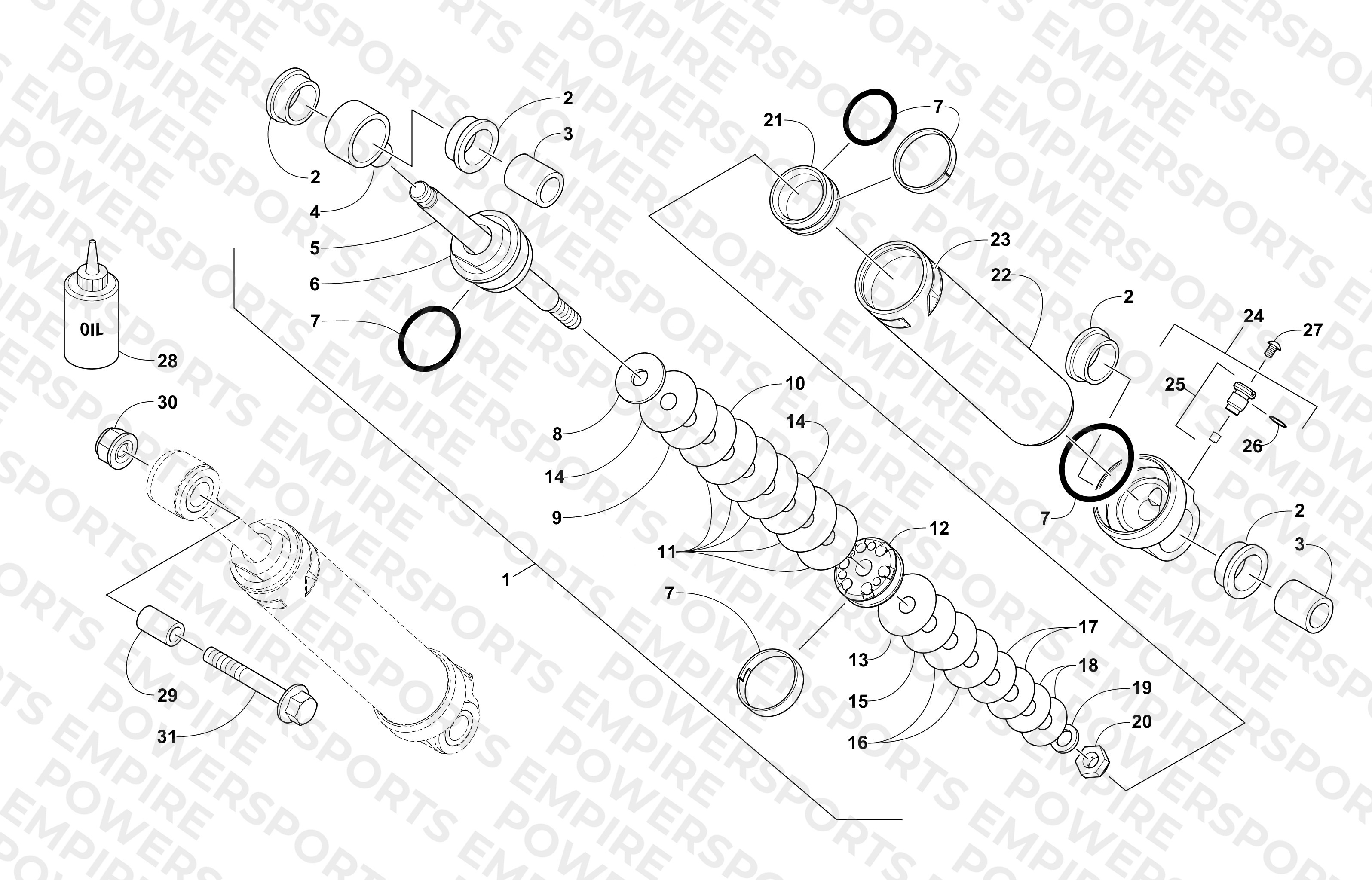 REAR SUSPENSION REAR ARM SHOCK ABSORBER
