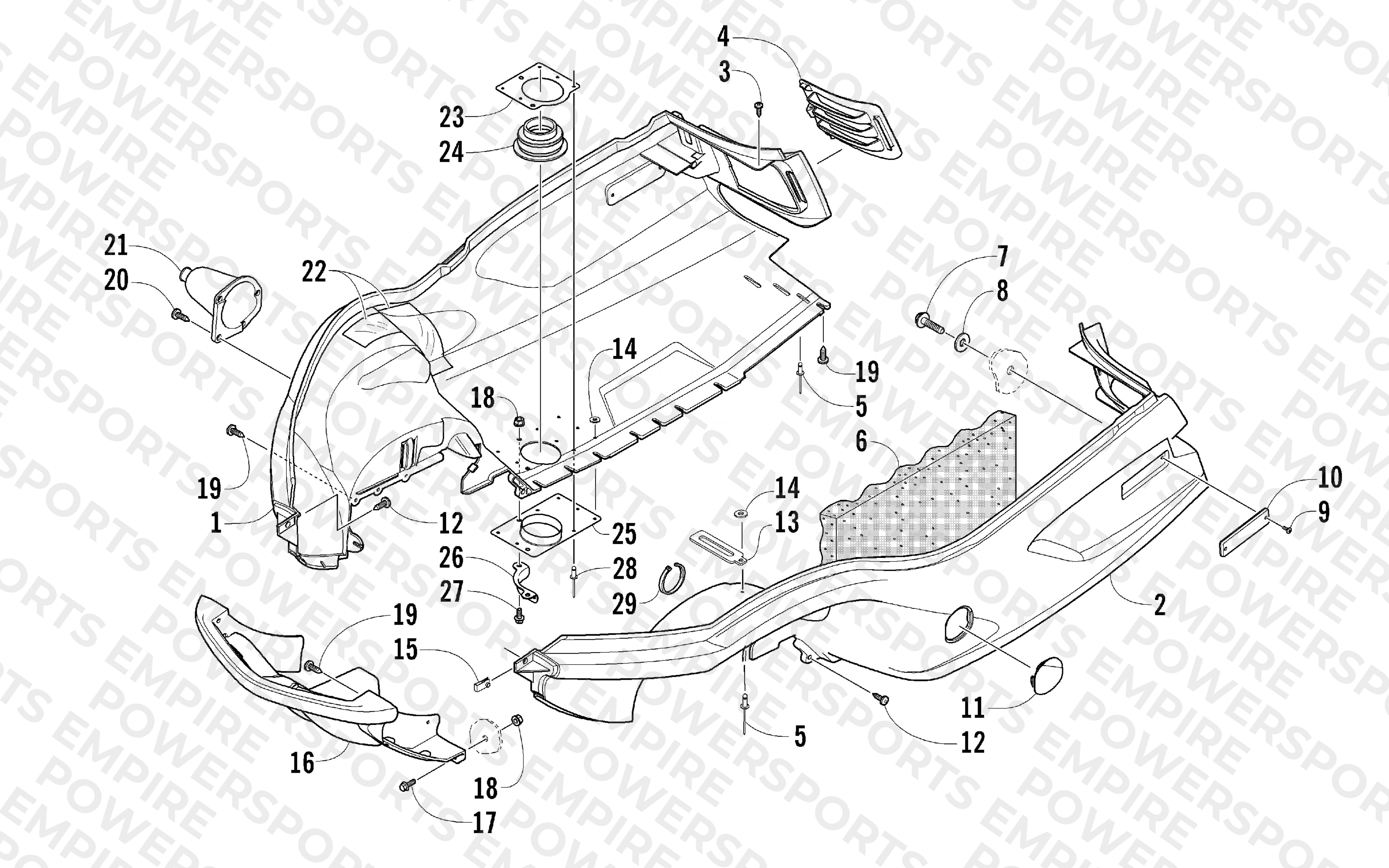 BELLY PAN AND FRONT BUMPER ASSEMBLY