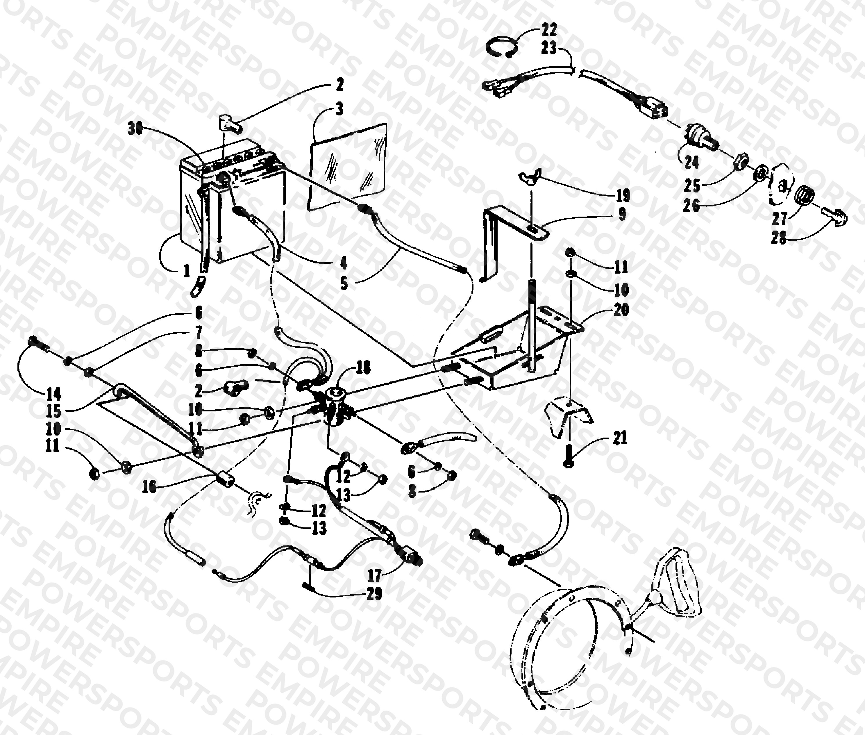 BATTERY, SOLENOID, AND CABLES