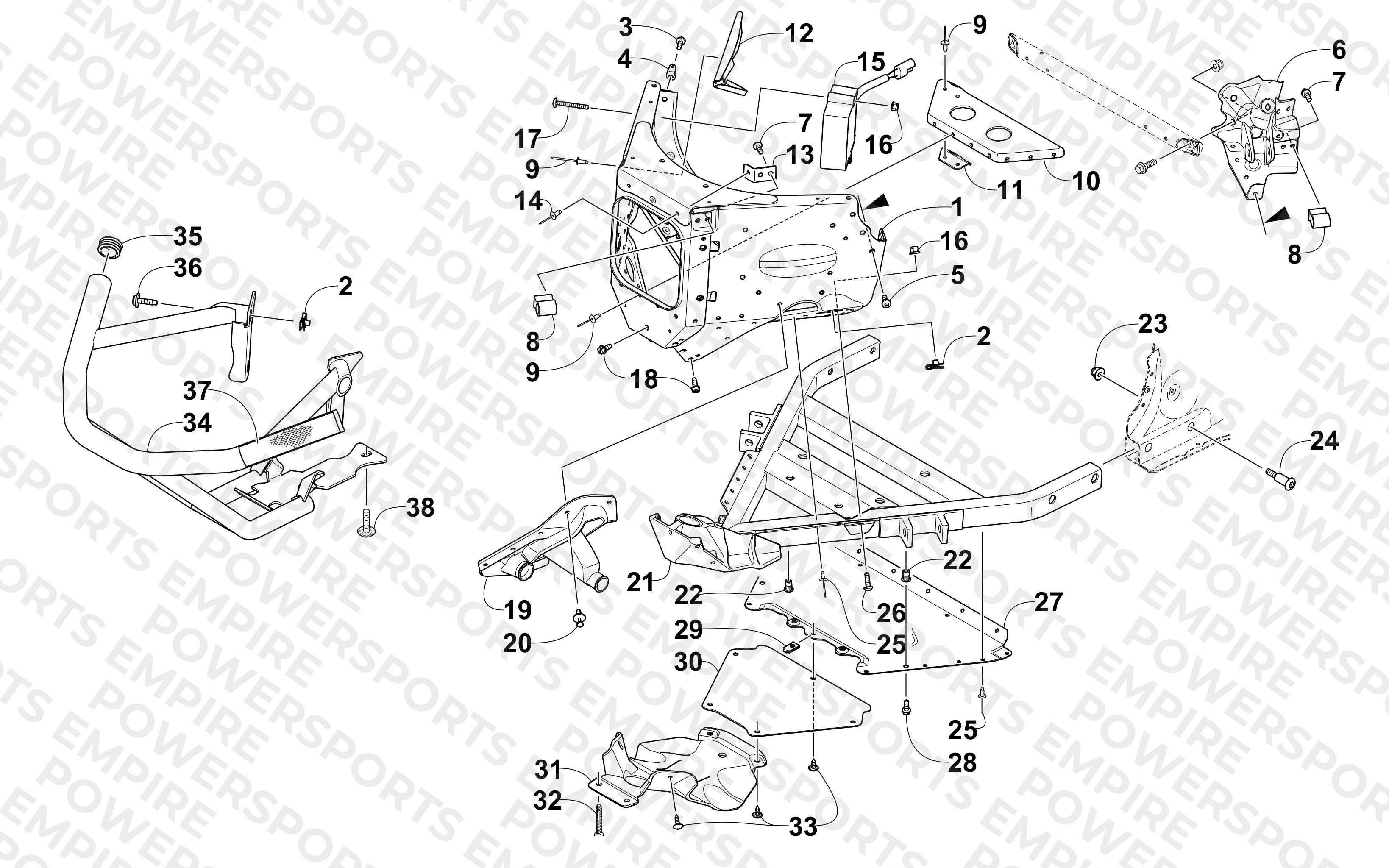 FRONT BUMPER AND FRAME ASSEMBLY