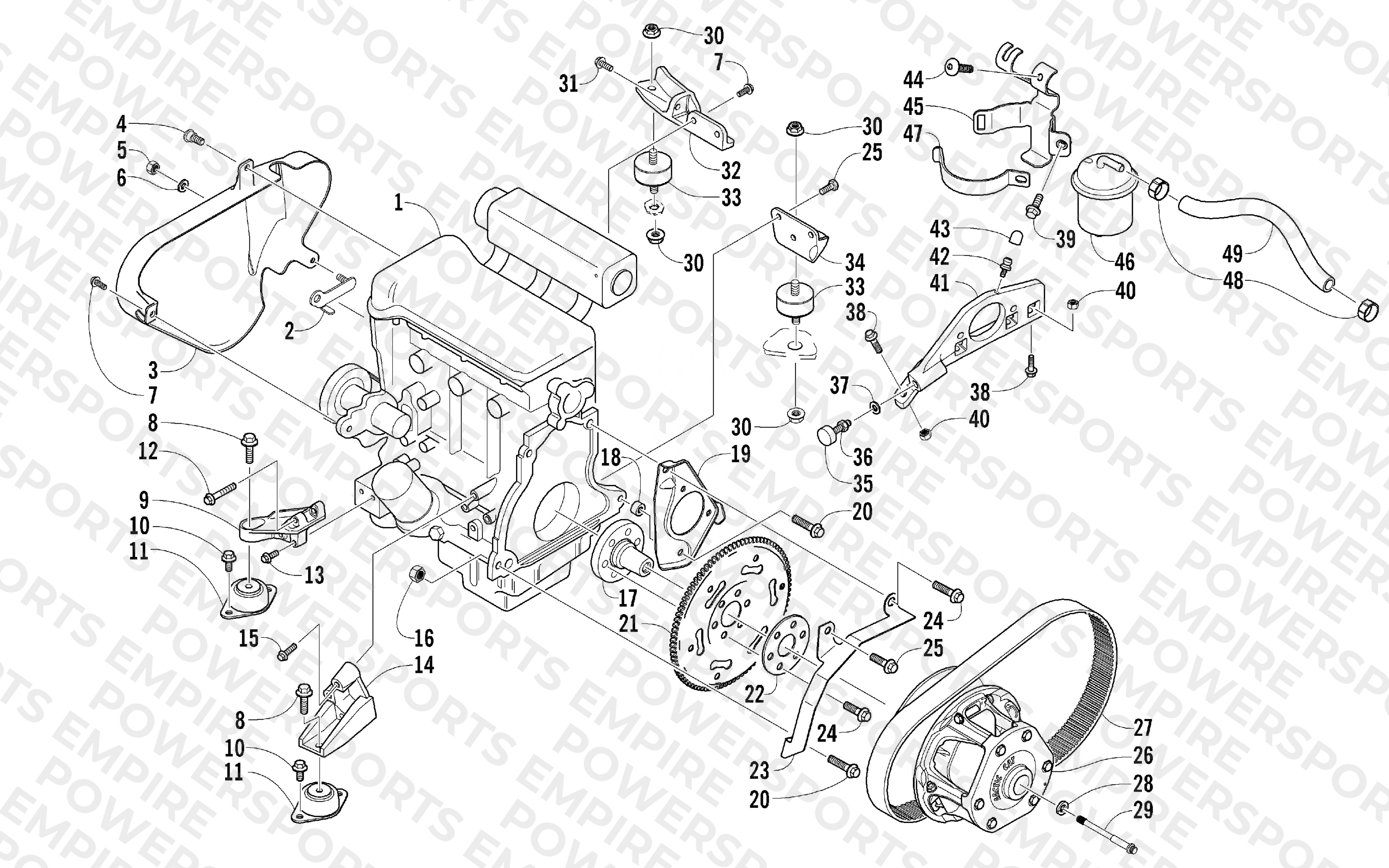 ENGINE AND RELATED PARTS