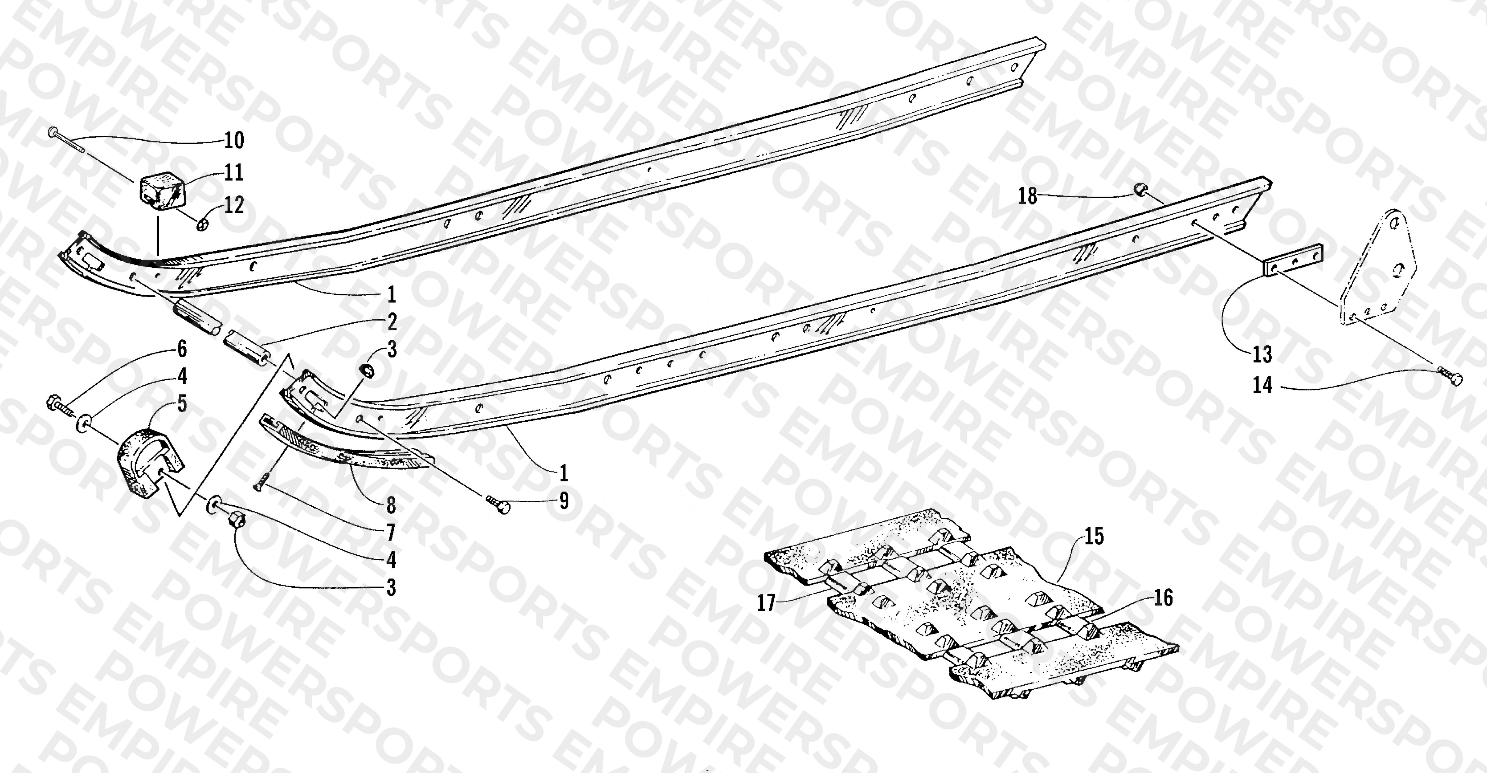 SLIDE RAIL AND TRACK ASSEMBLY