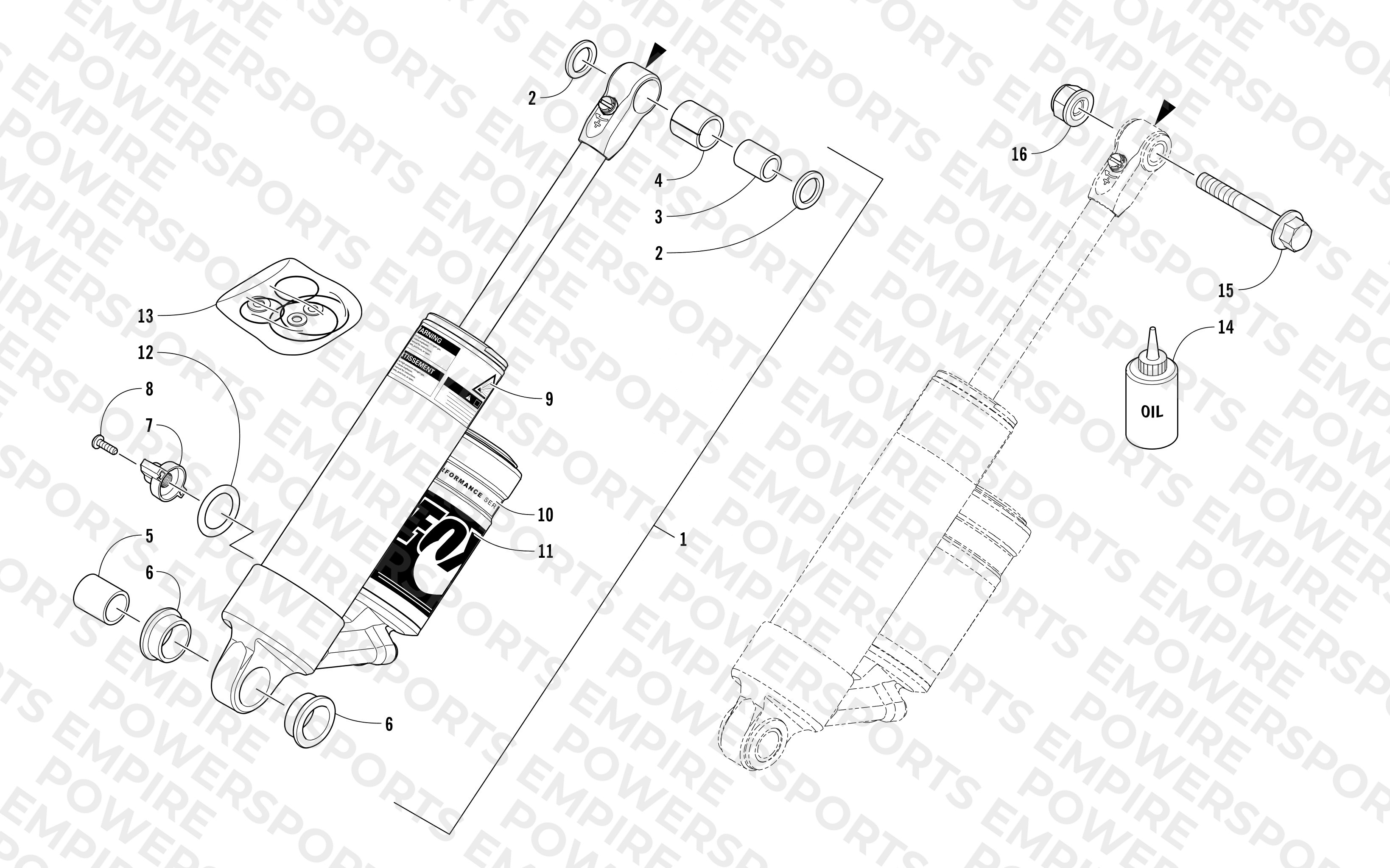 REAR SUSPENSION REAR ARM SHOCK ABSORBER