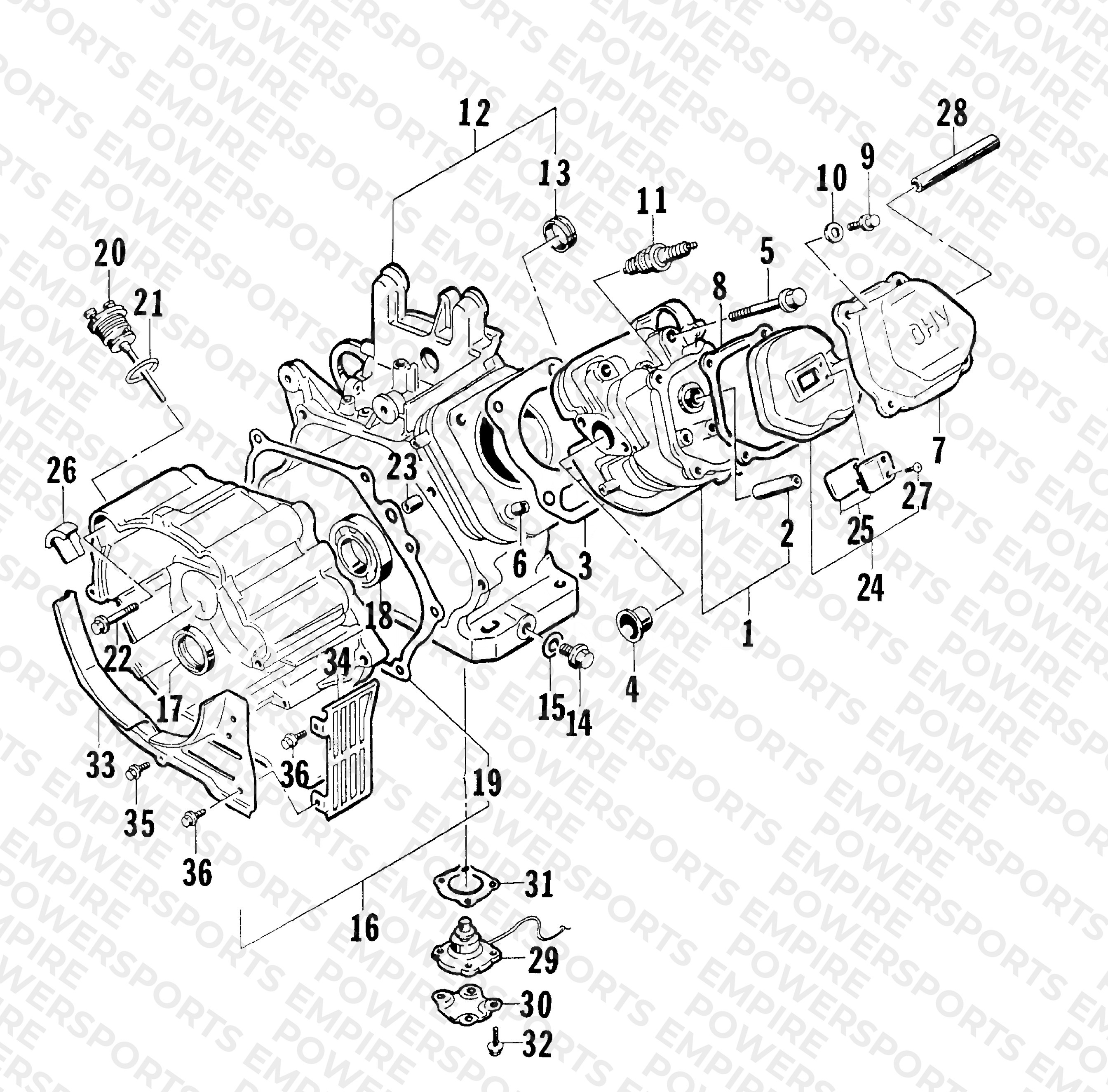 CYLINDER AND CRANKCASE
