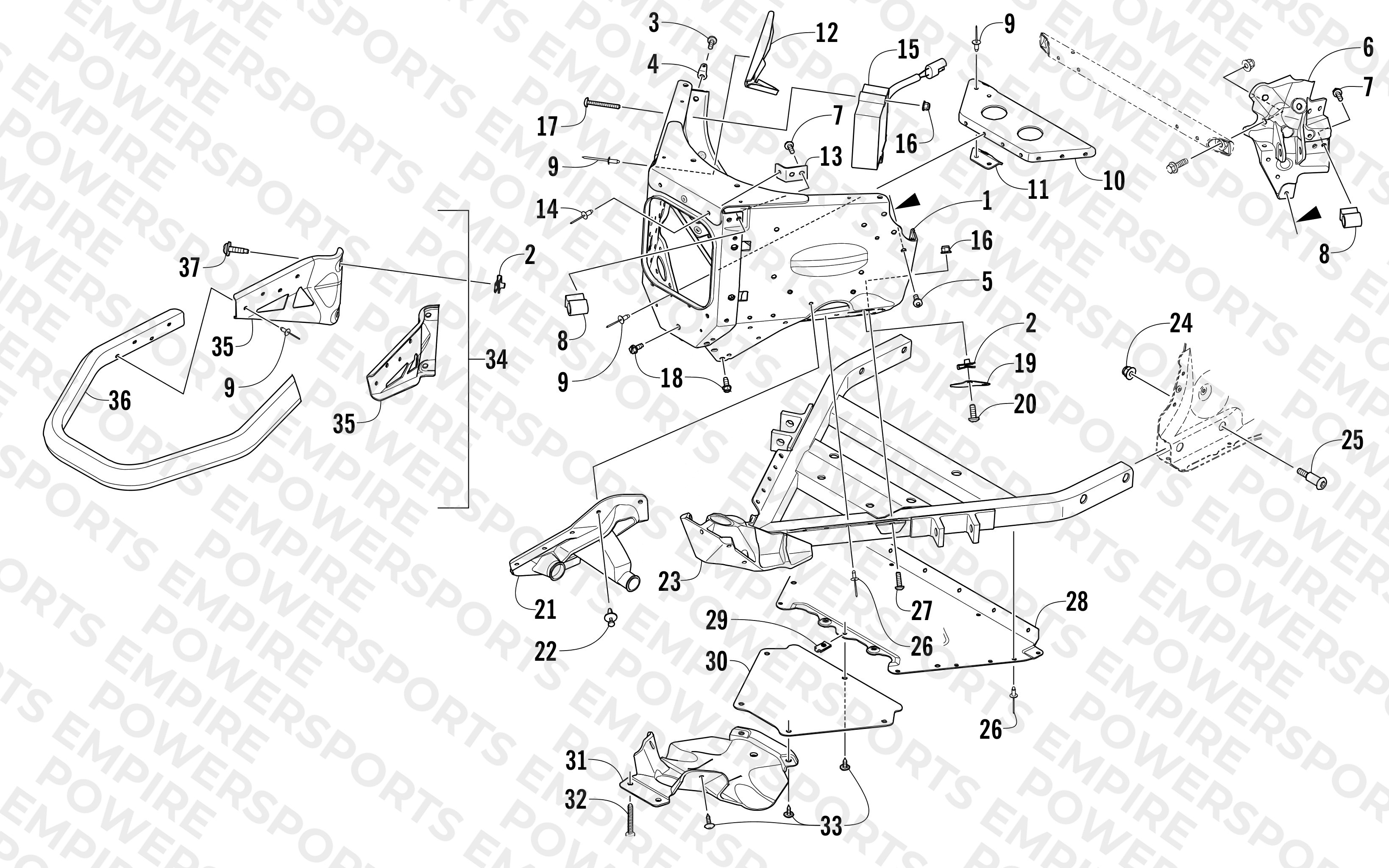 FRONT BUMPER AND FRAME ASSEMBLY