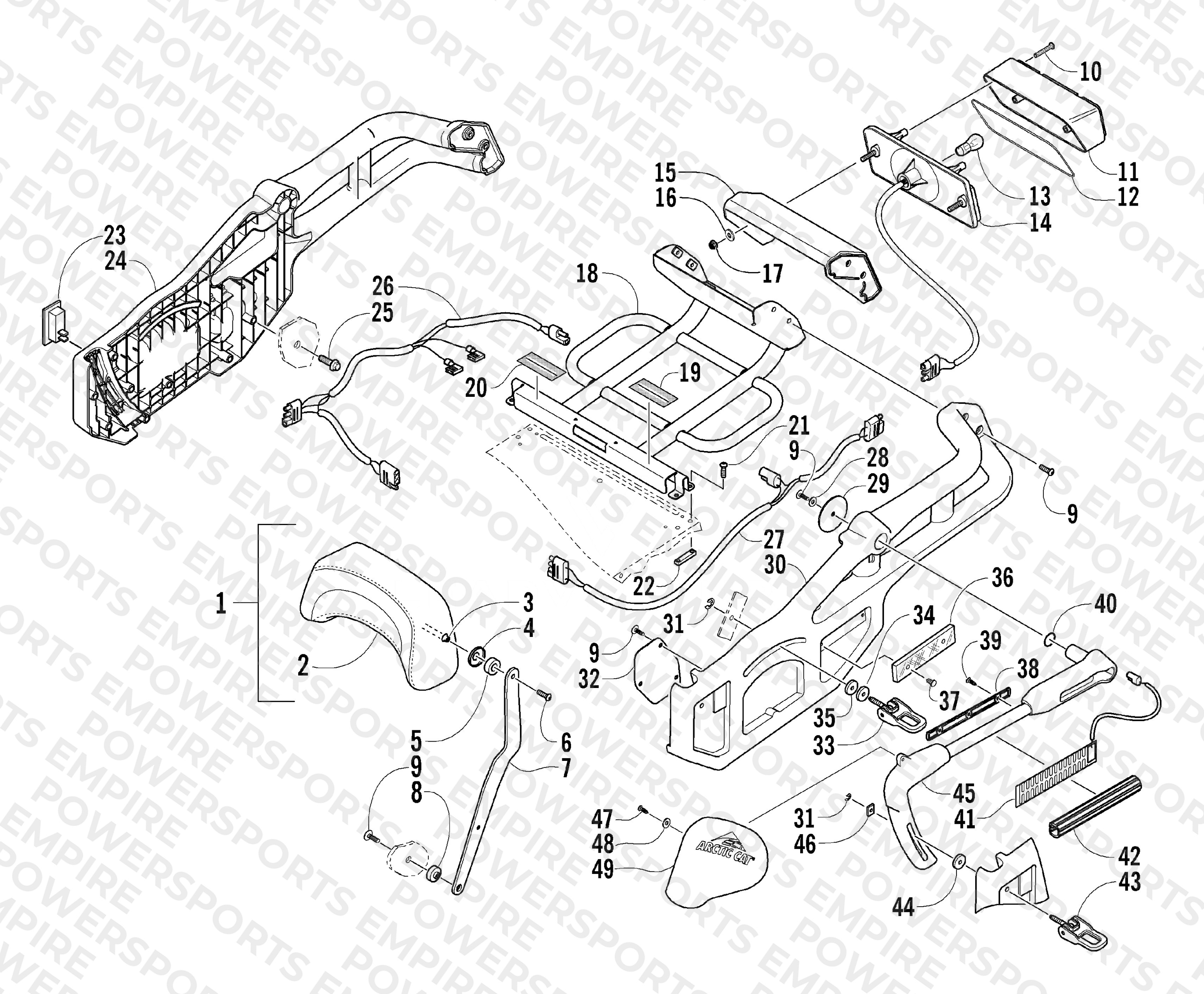 BACKREST AND TAILLIGHT ASSEMBLY