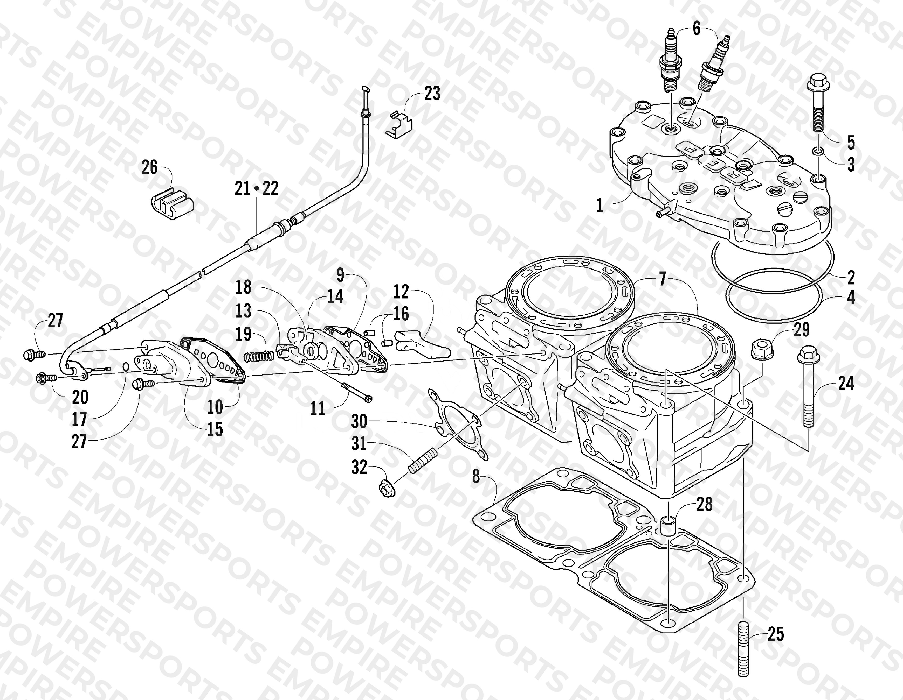 CYLINDER AND HEAD ASSEMBLY