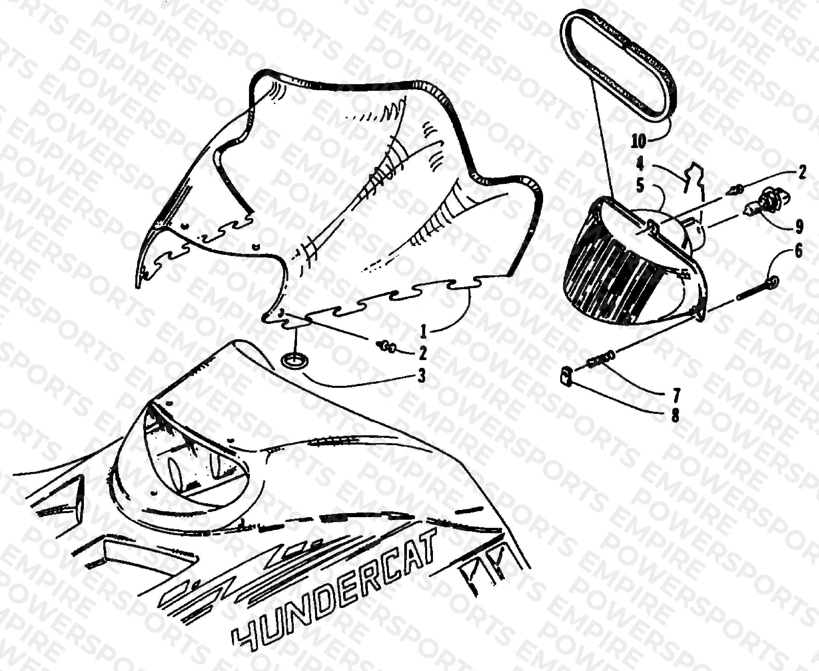 WINDSHIELD AND HEADLIGHT
