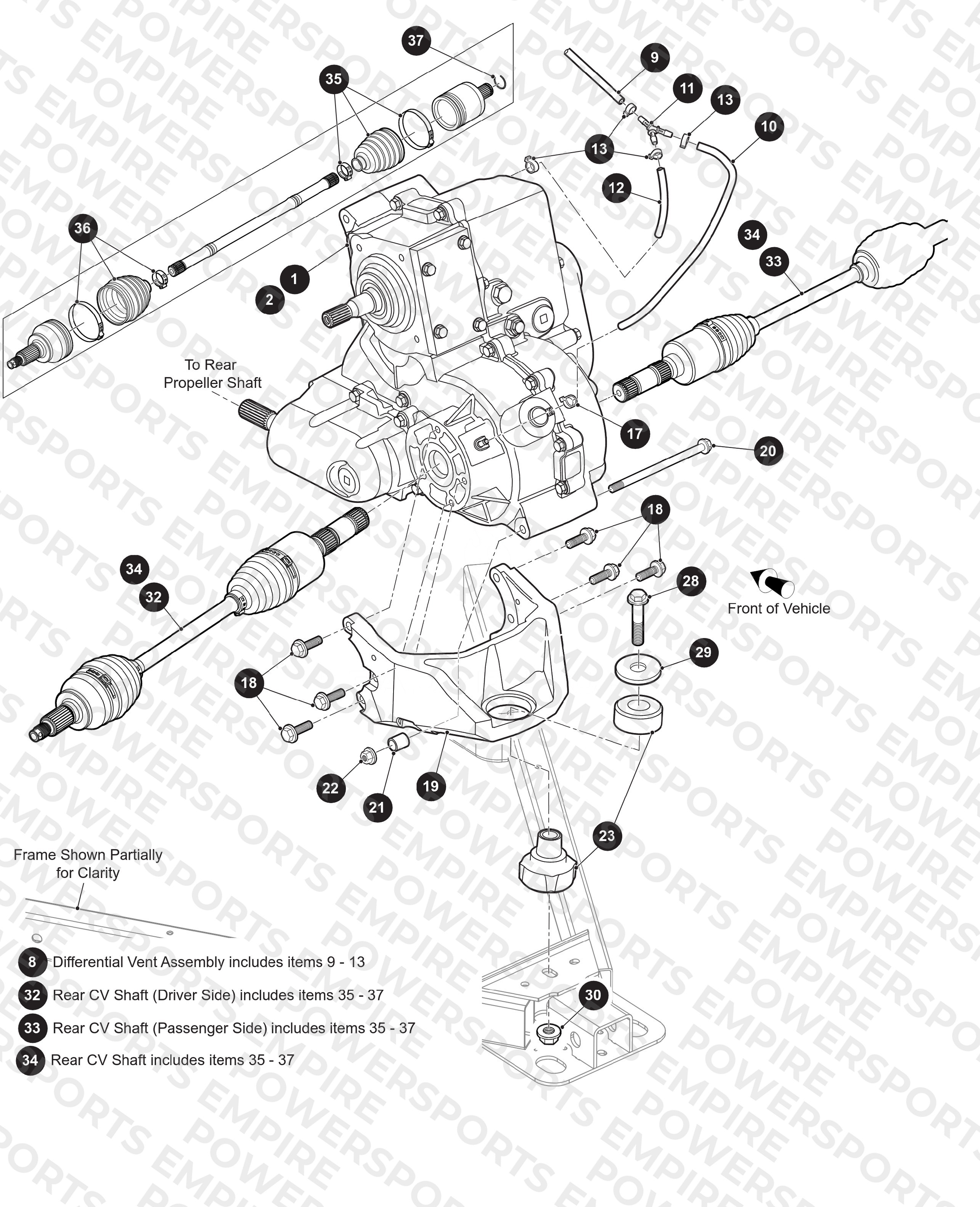 REAR DRIVE GEARCASEAXLES