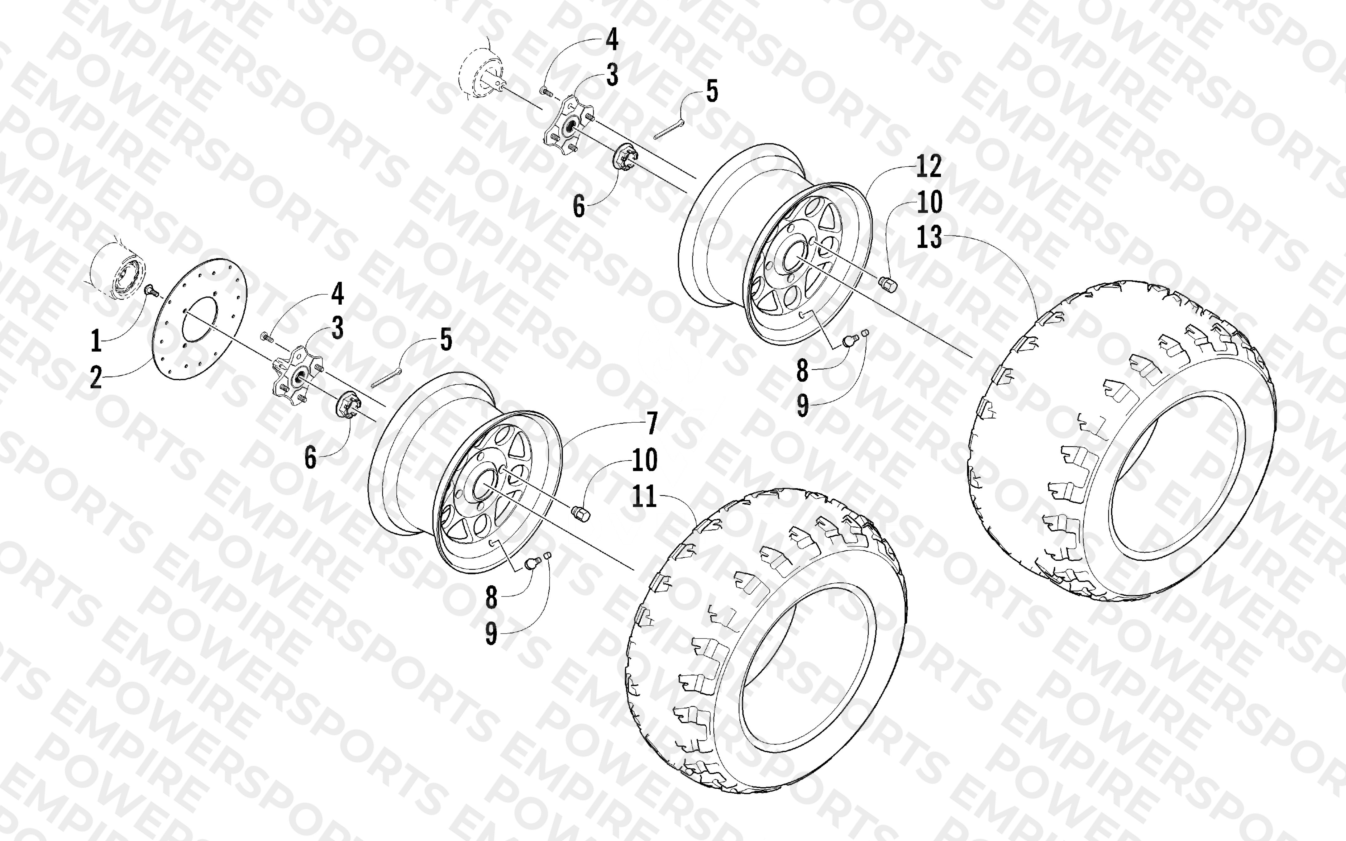 WHEEL AND TIRE ASSEMBLY