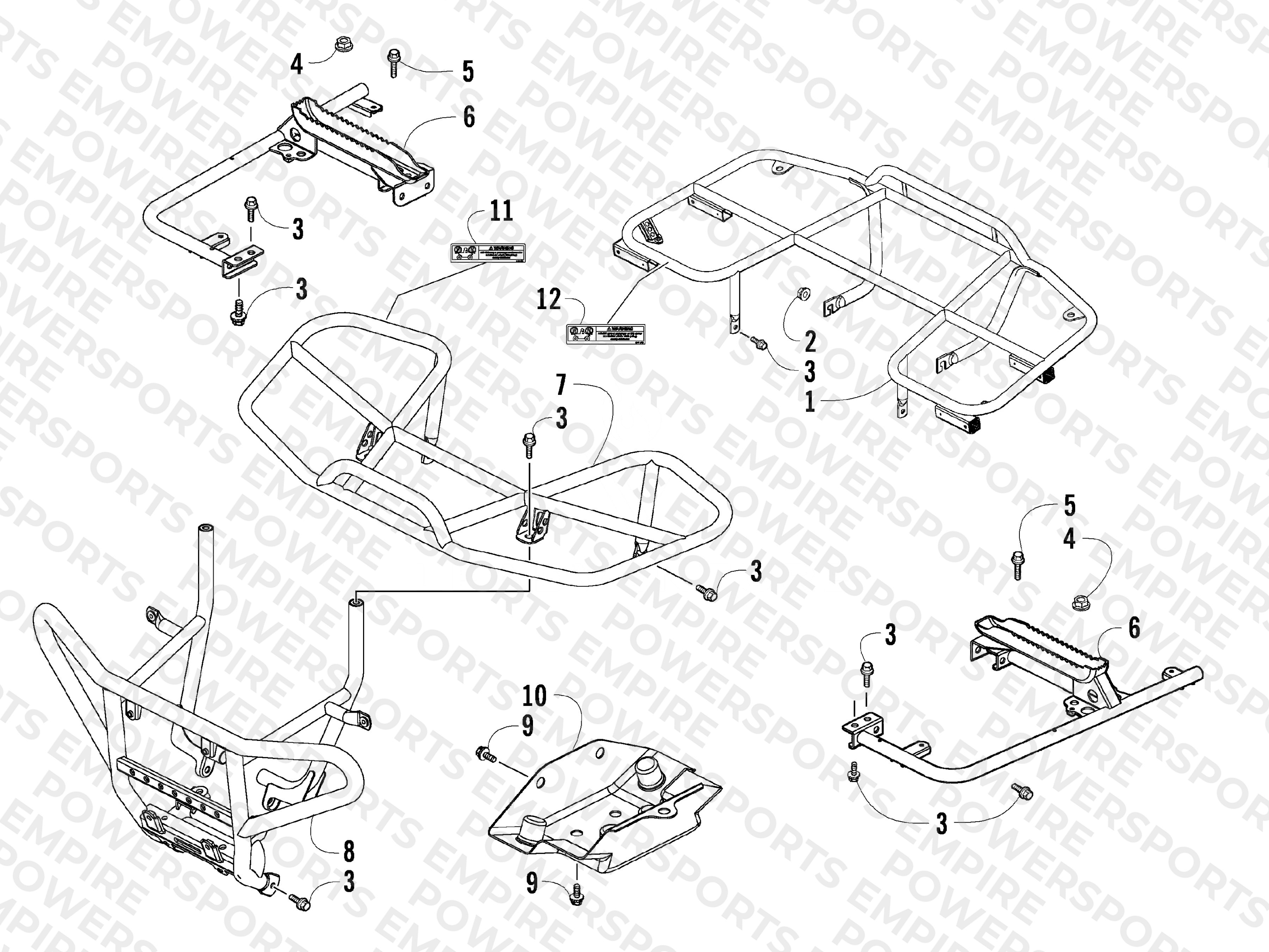 RACKS AND BUMPER ASSEMBLY