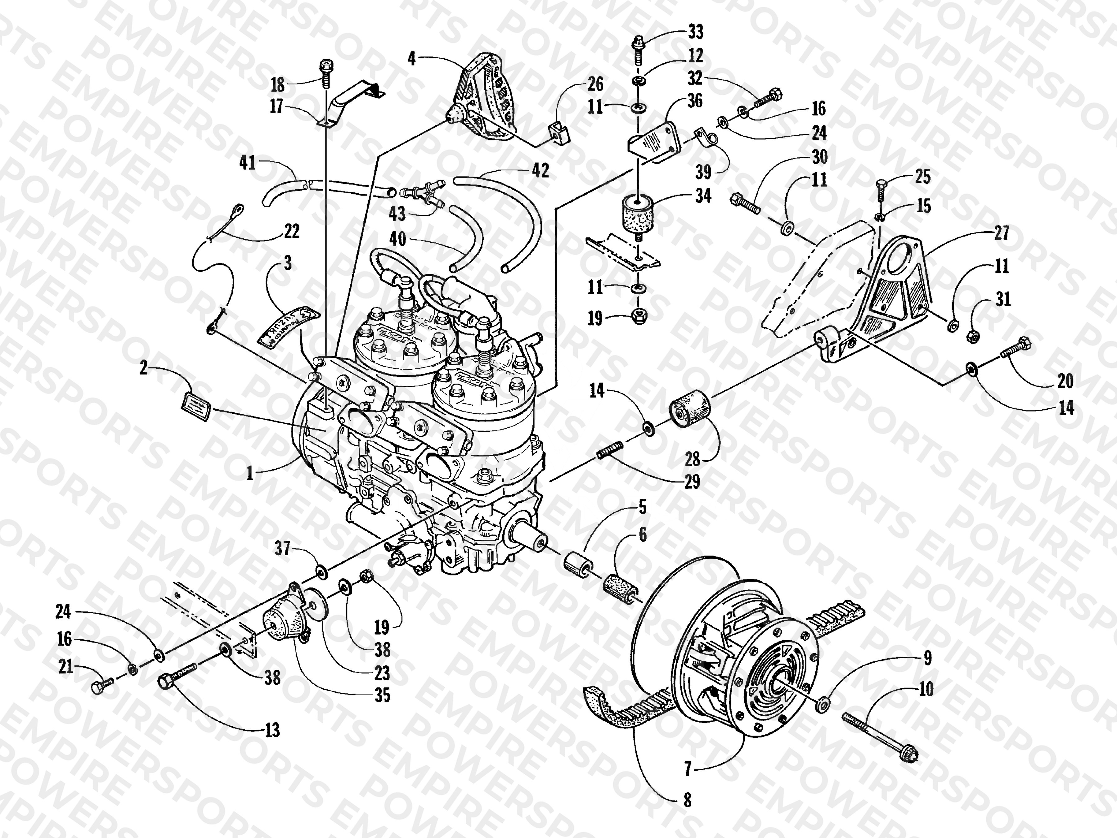 ENGINE AND RELATED PARTS