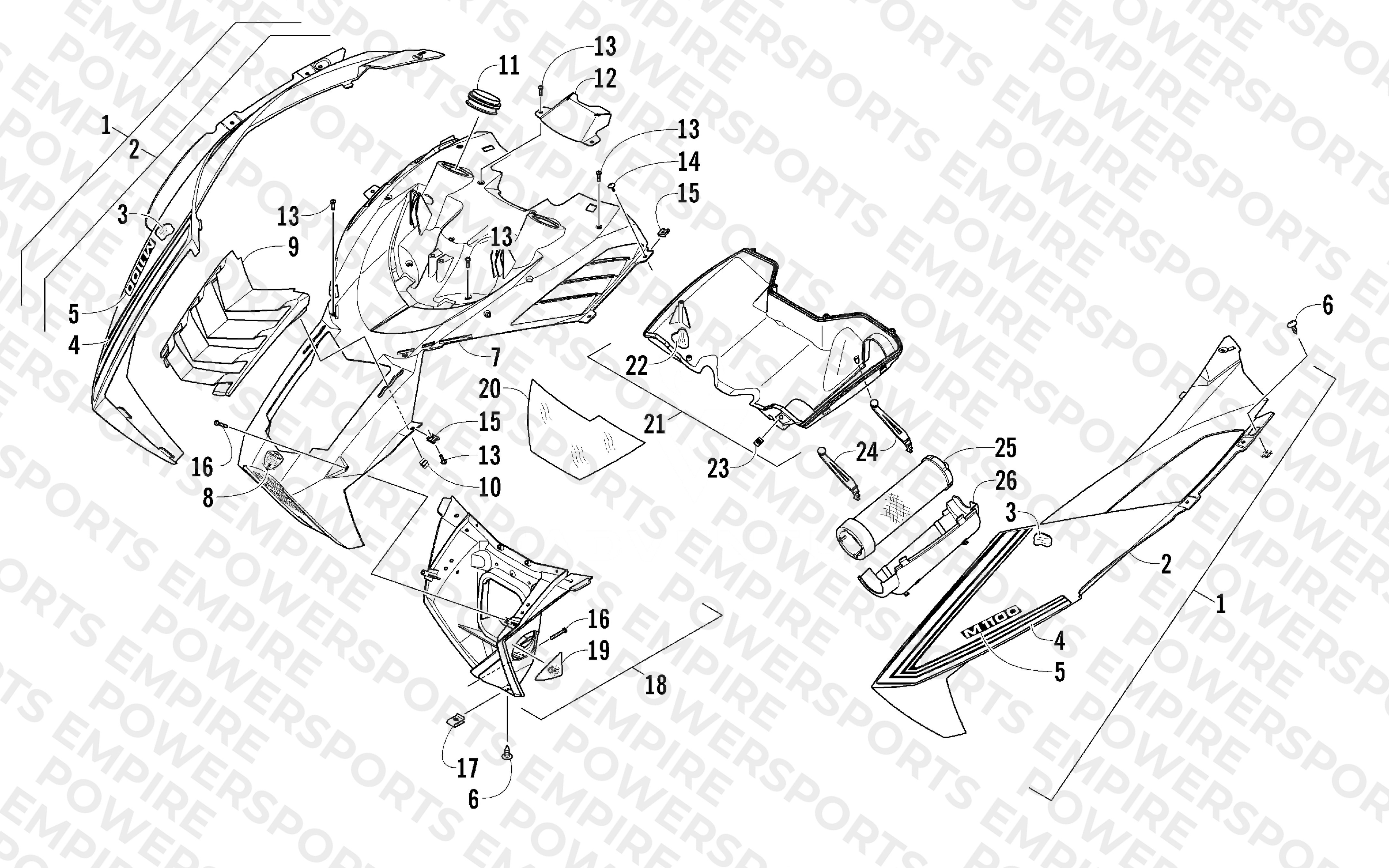 HOOD AND AIR INTAKE ASSEMBLY