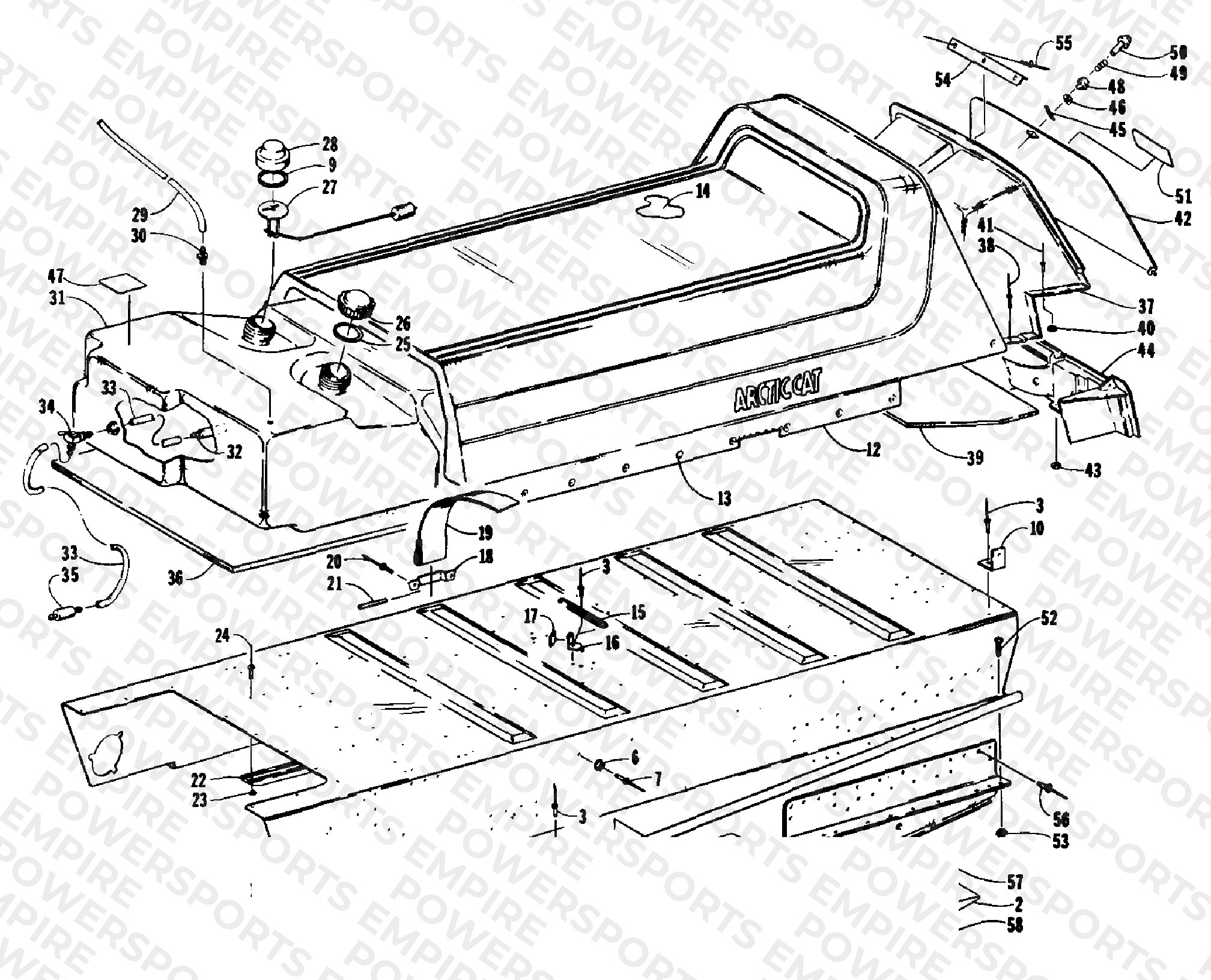 BODY, SEAT AND GAS TANK