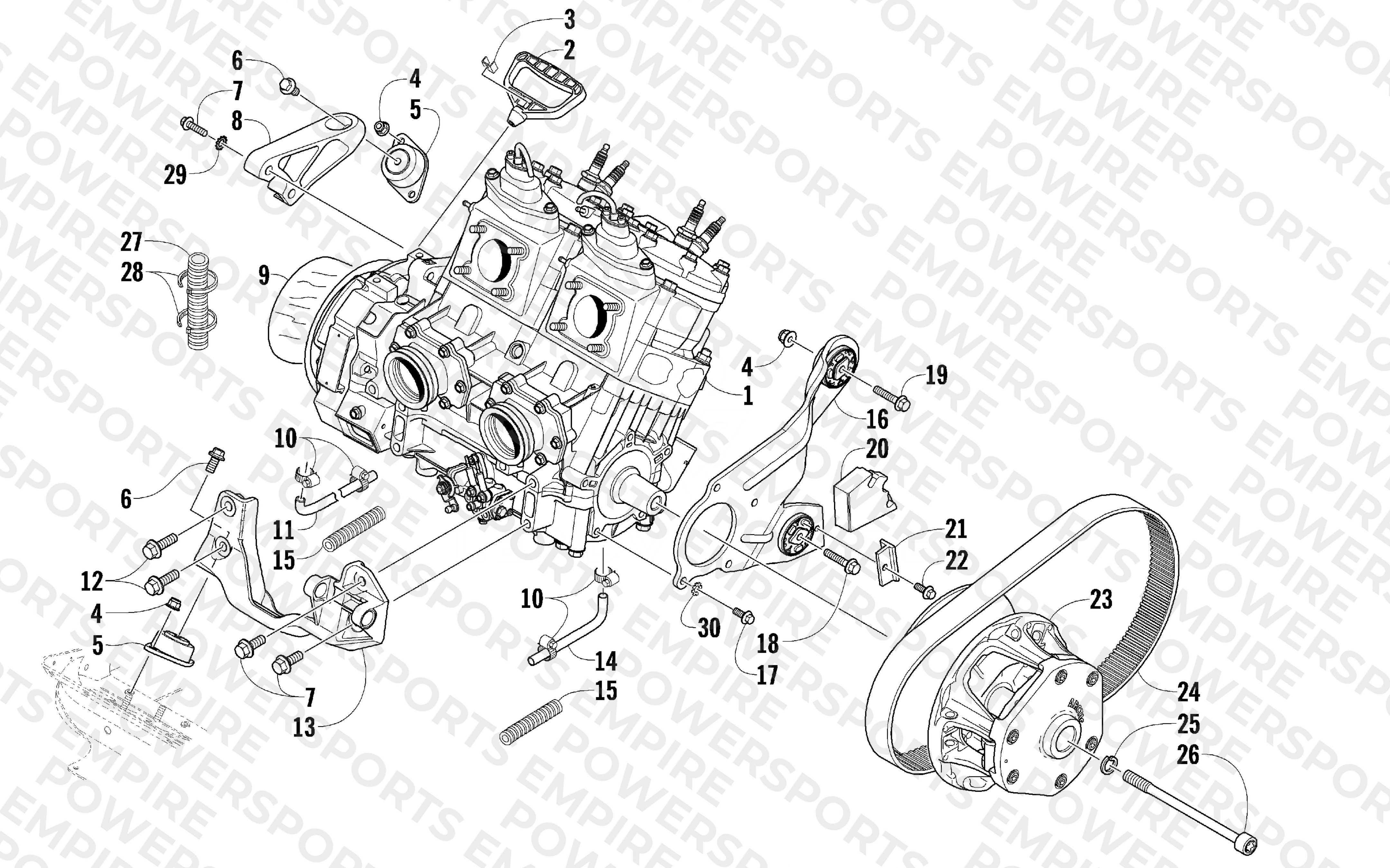 ENGINE AND RELATED PARTS