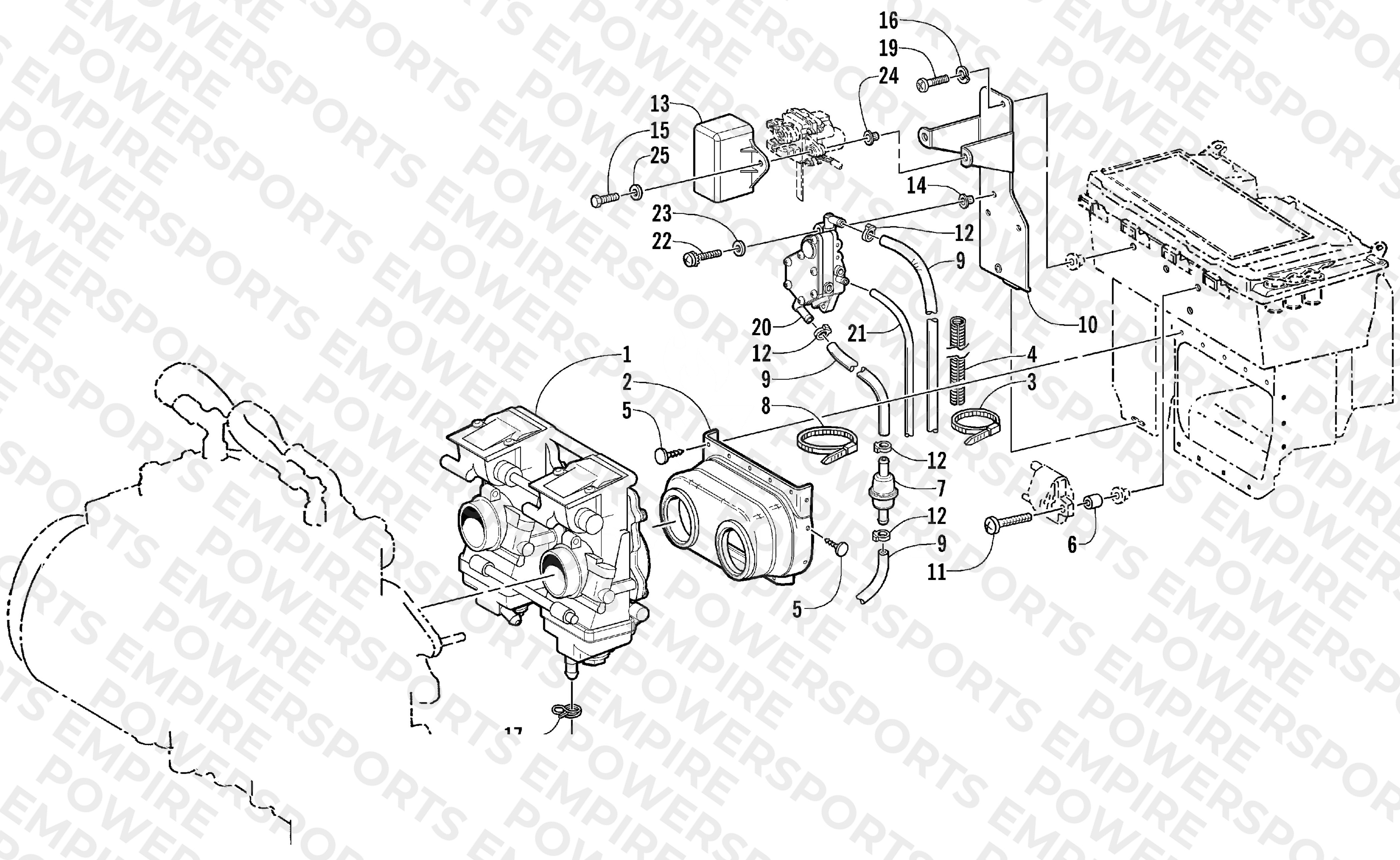 CARBURETOR AND FUEL PUMP ASSEMBLY