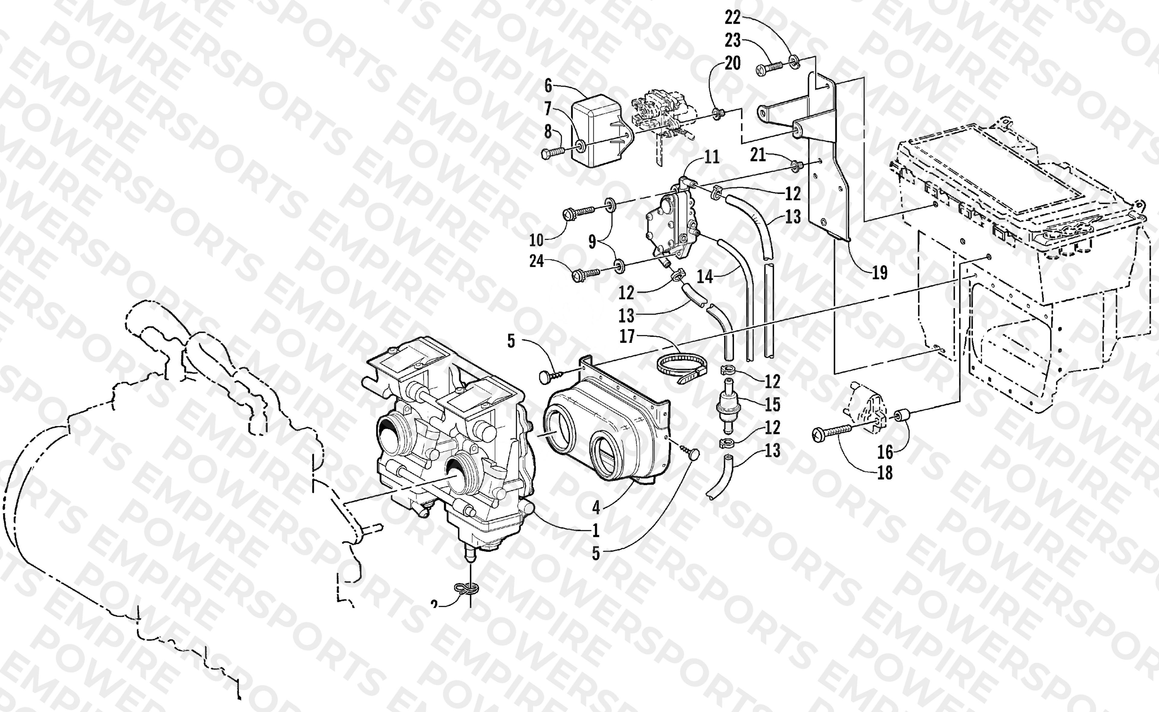CARBURETOR AND FUEL PUMP ASSEMBLY