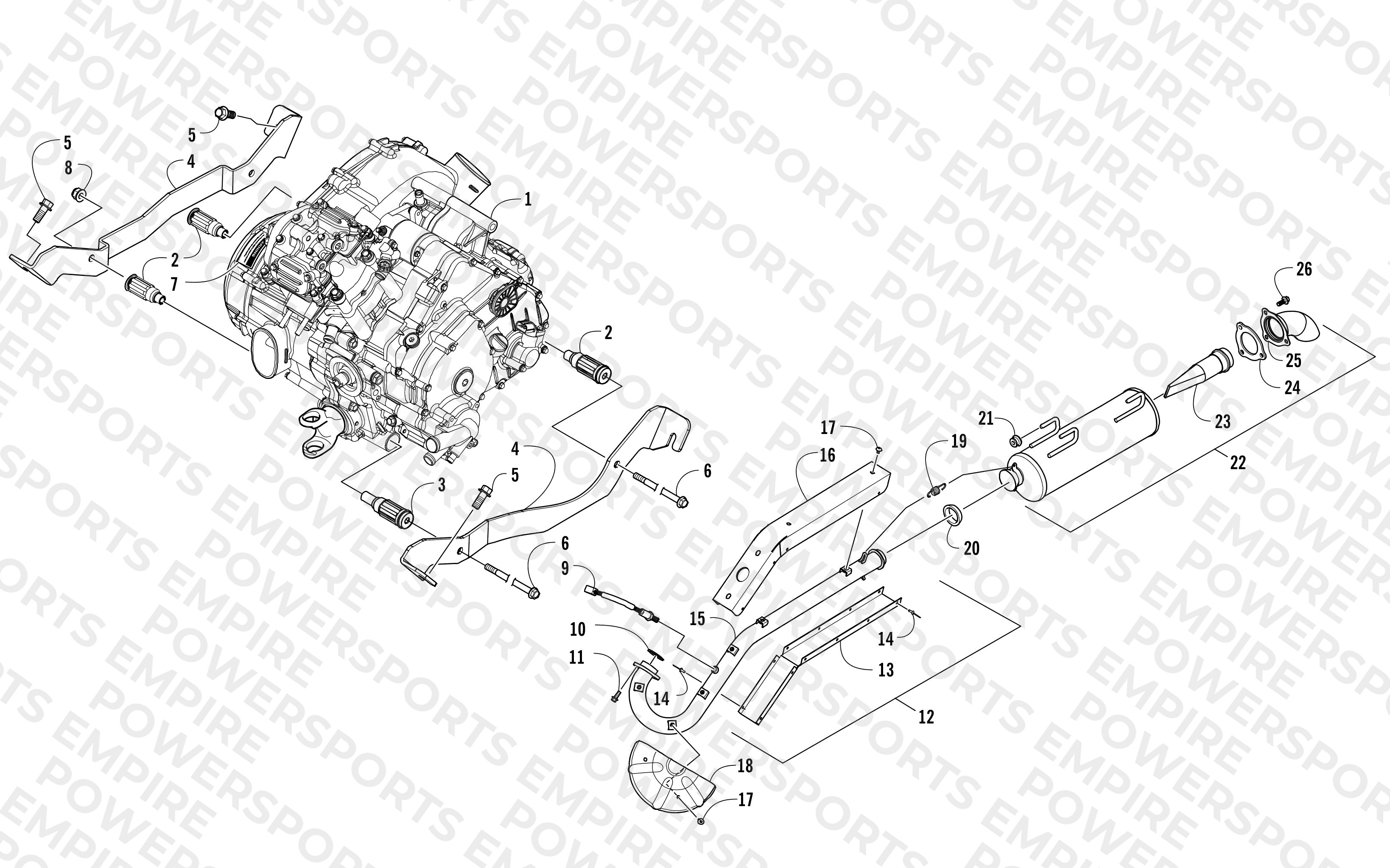 ENGINE AND EXHAUST
