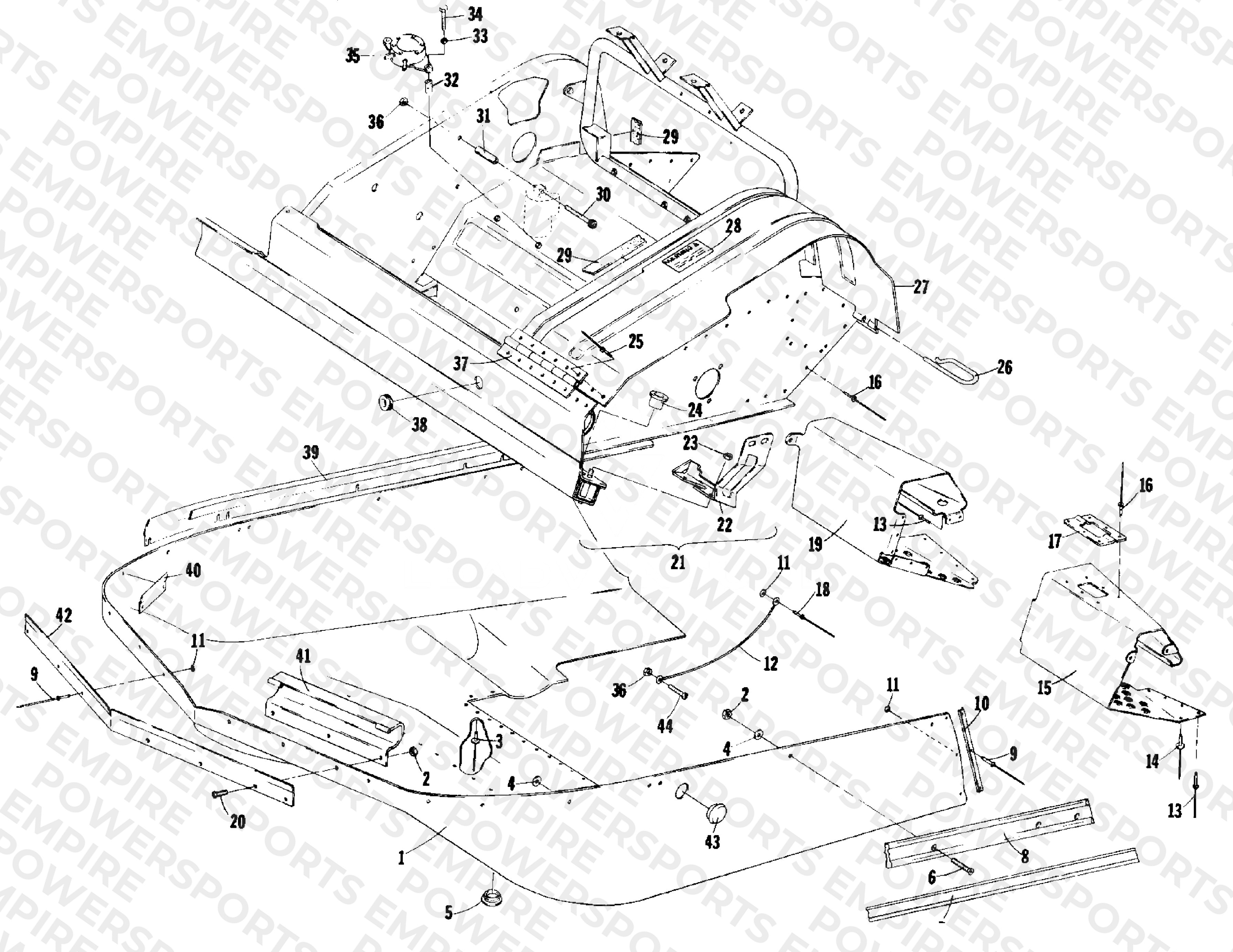 BELLY PAN AND FRONT FRAME