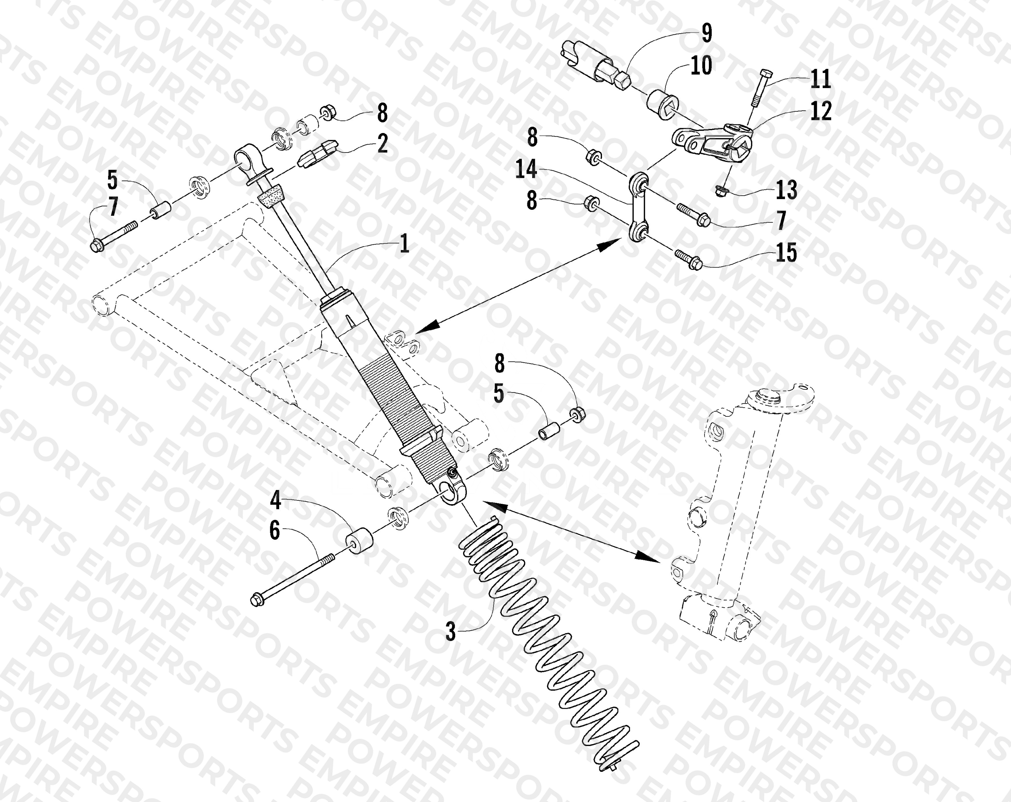 SHOCK ABSORBER AND SWAY BAR ASSEMBLY
