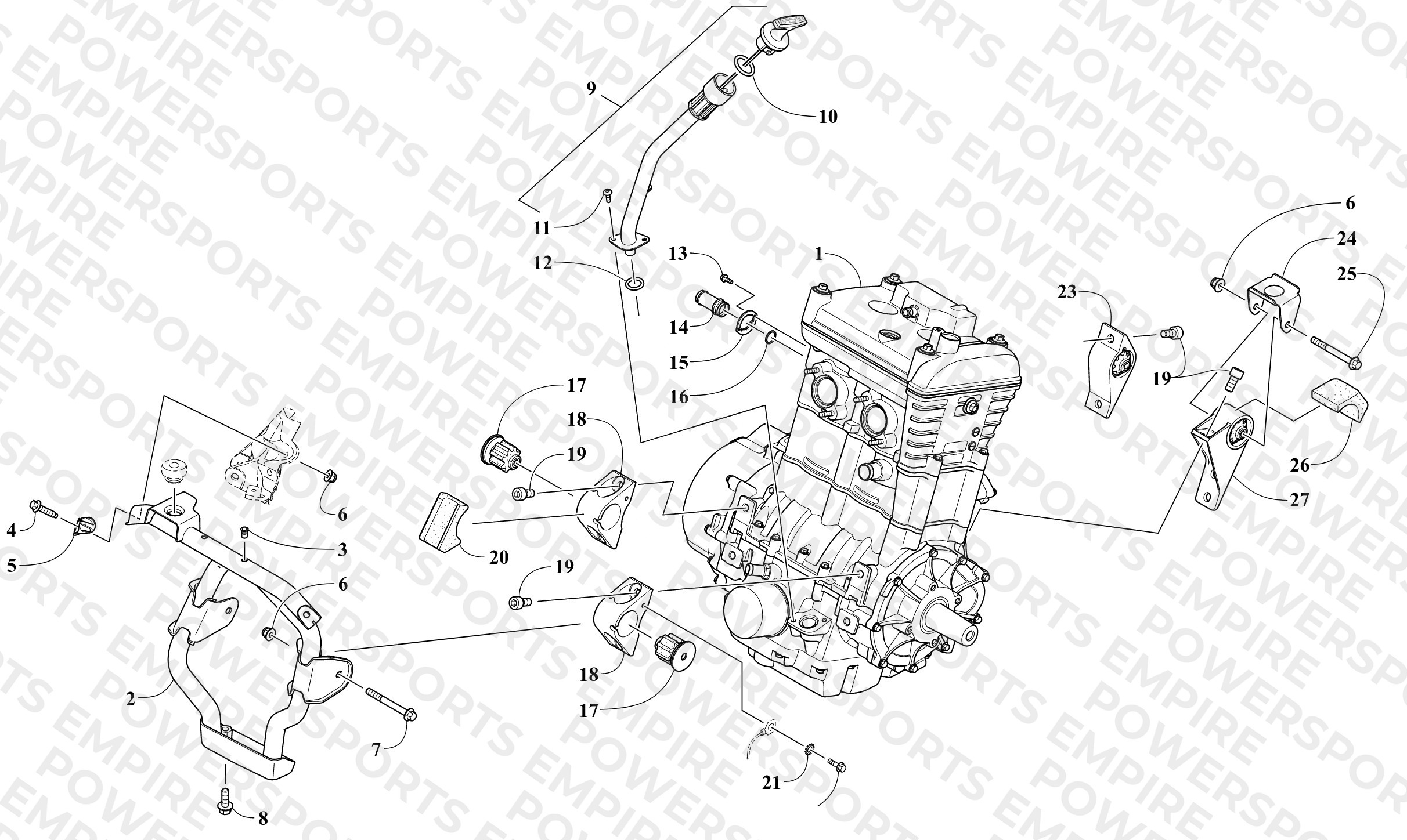 ENGINE AND RELATED PARTS