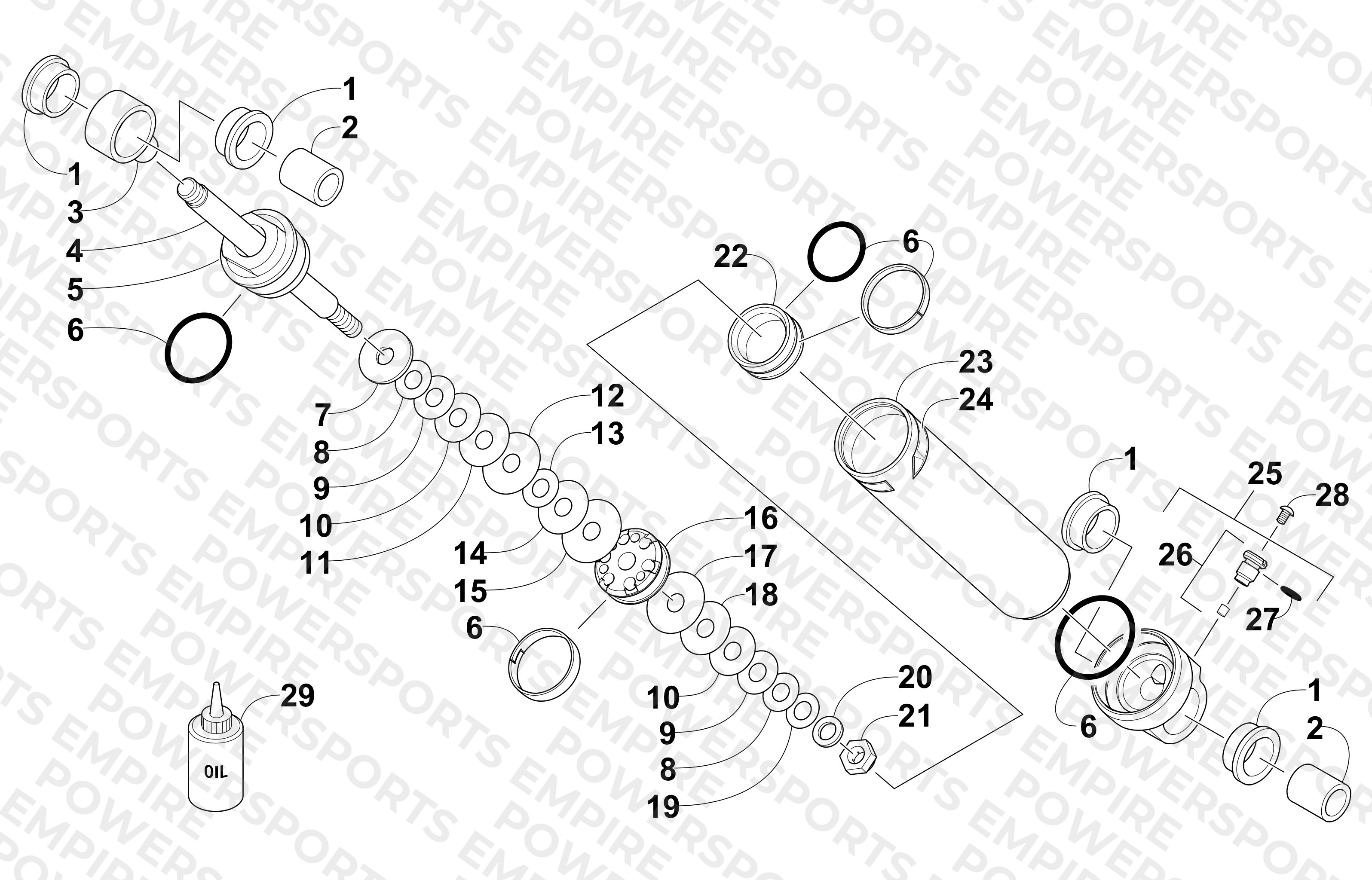 REAR SUSPENSION REAR ARM SHOCK ABSORBER