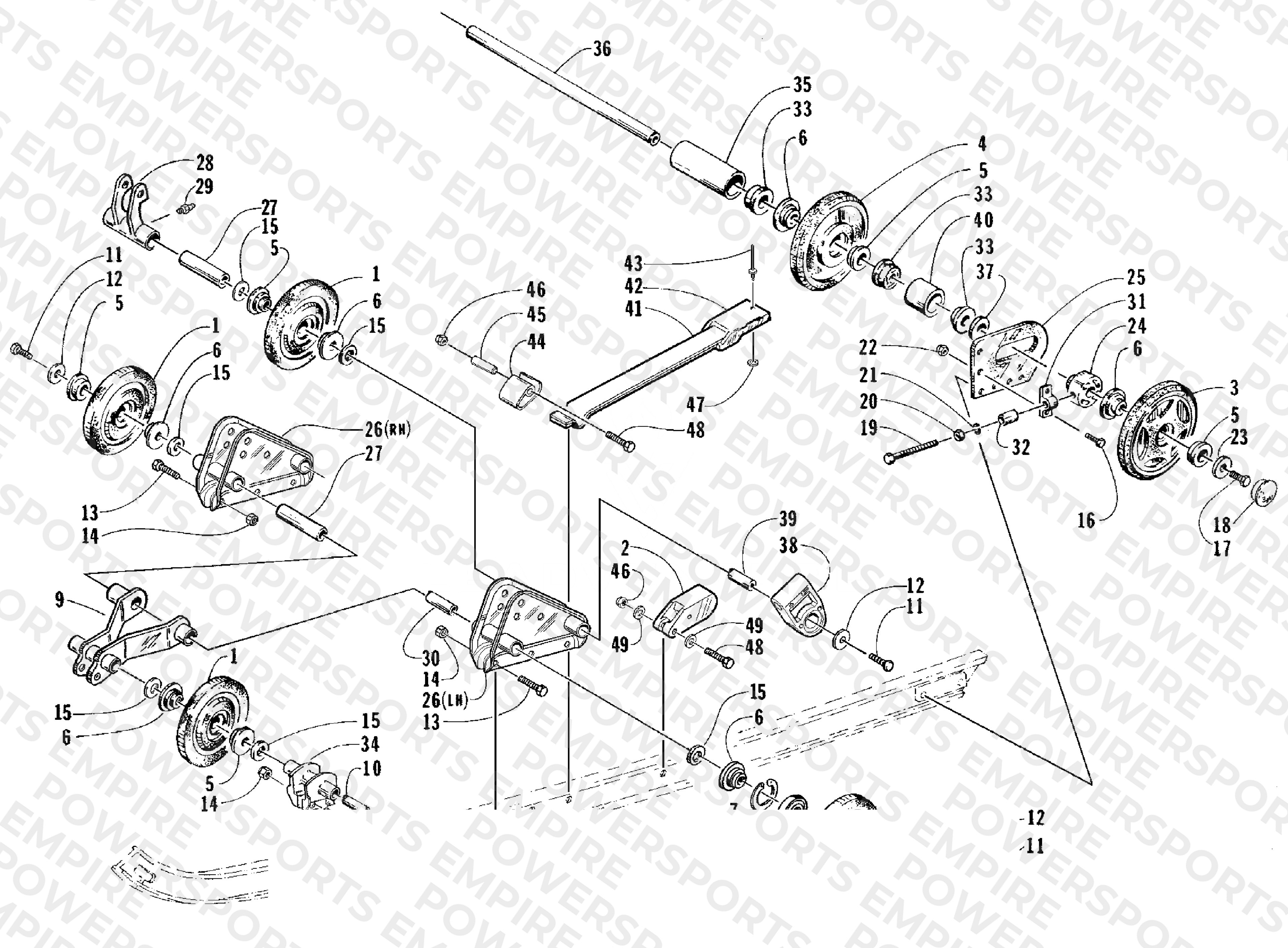REAR SUSPENSION AXLE ASSEMBLY