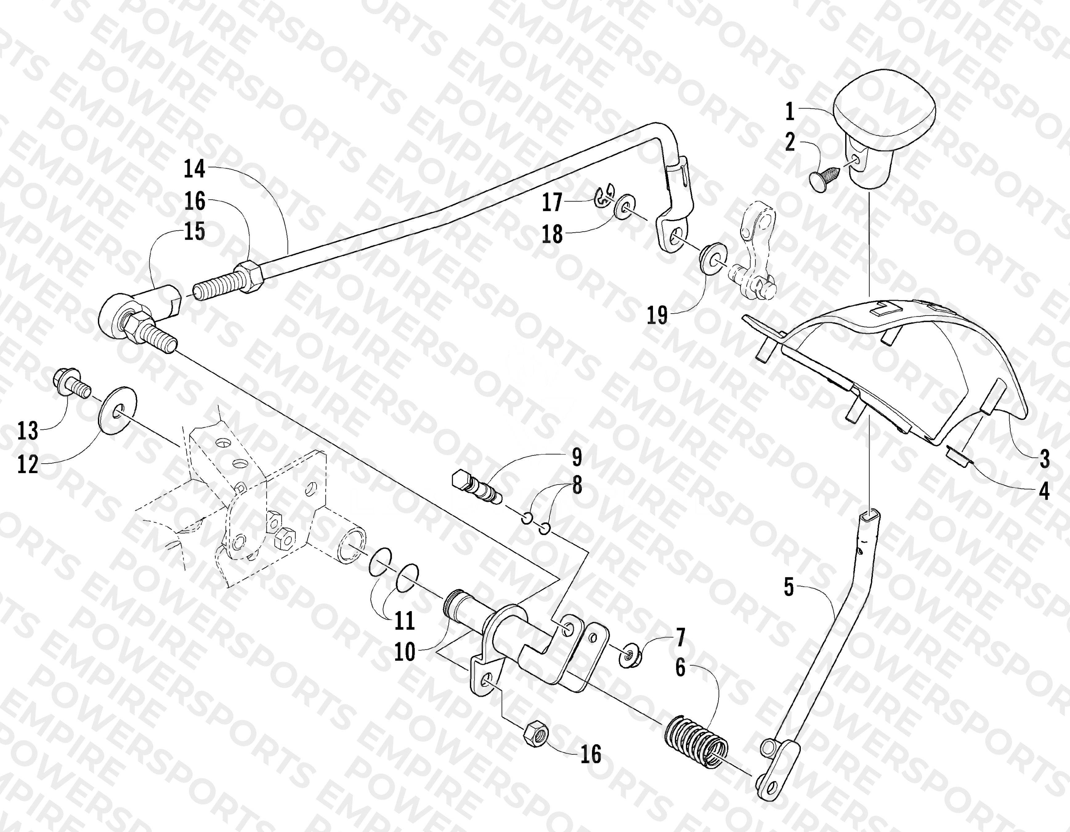 REVERSE SHIFT LEVER ASSEMBLY