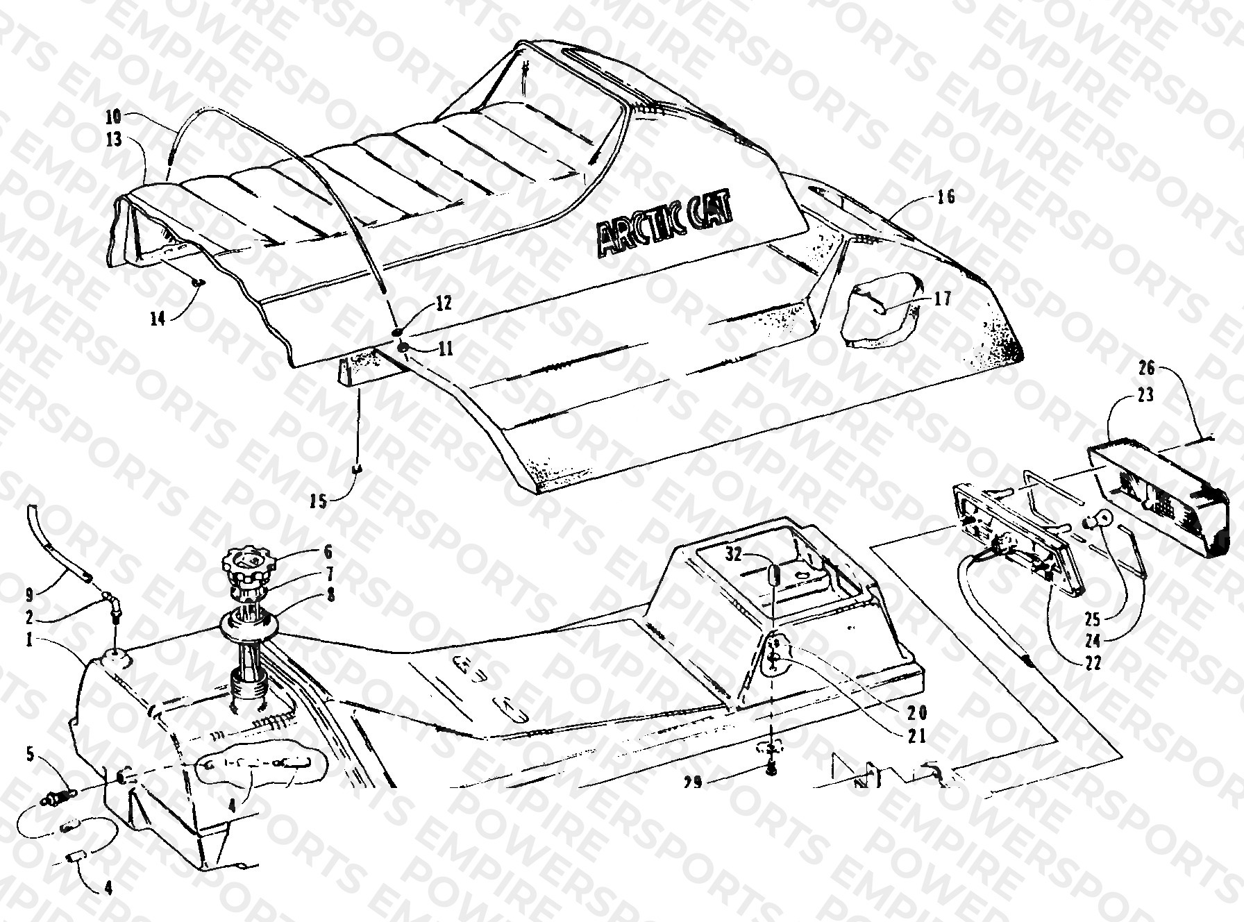 GAS TANK, SEAT, AND TAILLIGHT ASSEMBLIES
