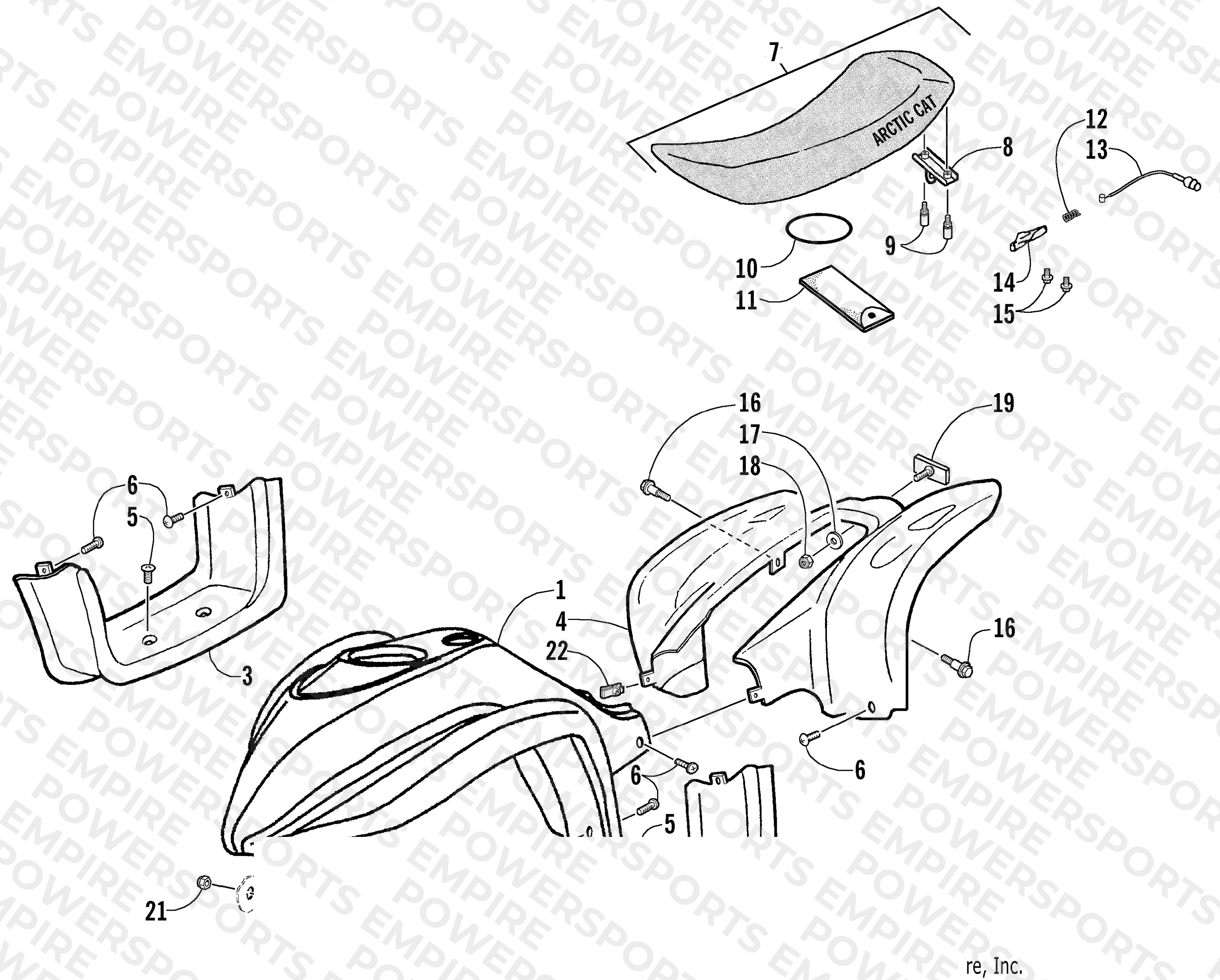 BODY AND SEAT ASSEMBLY