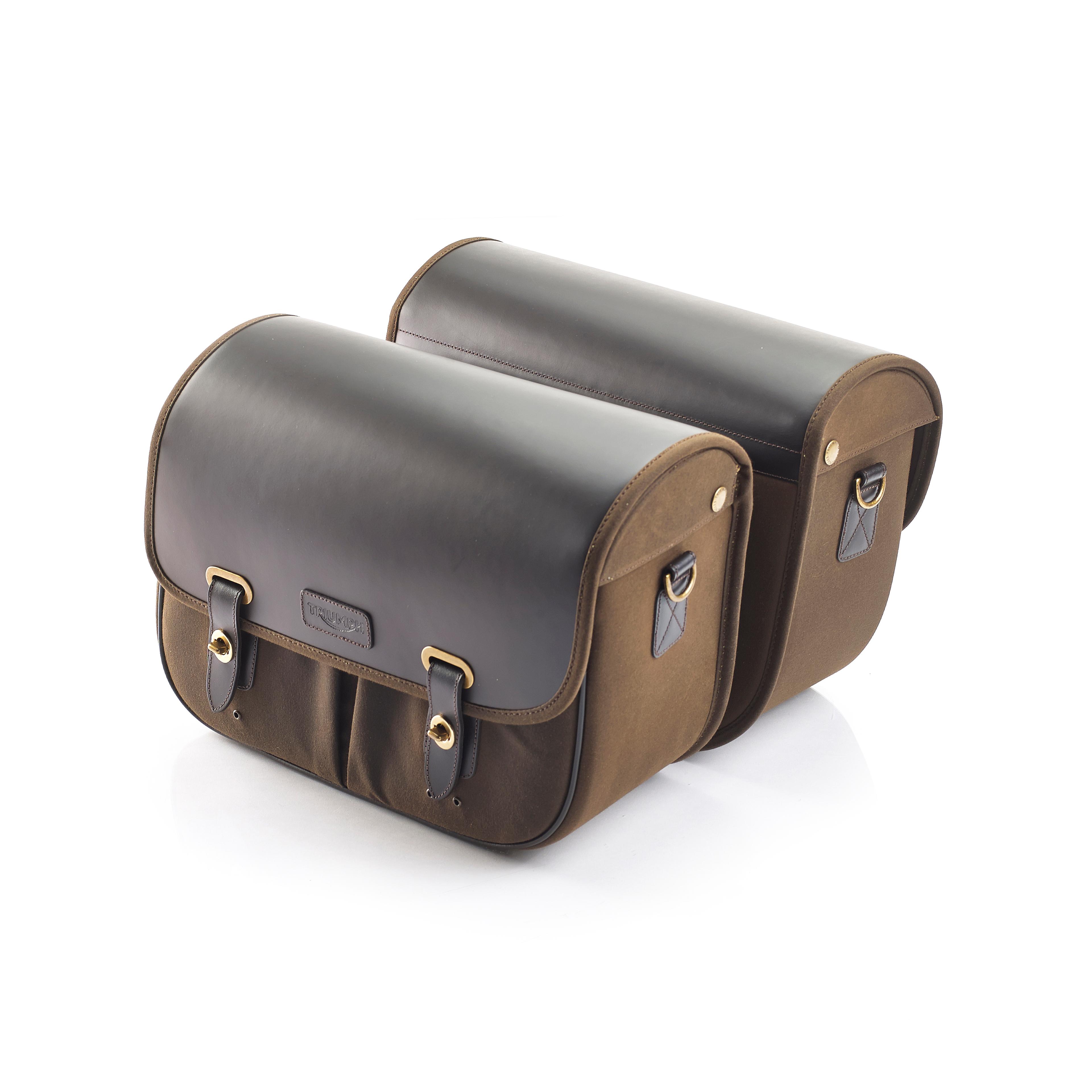 Panniers, Waxed Cotton, Olive image 1