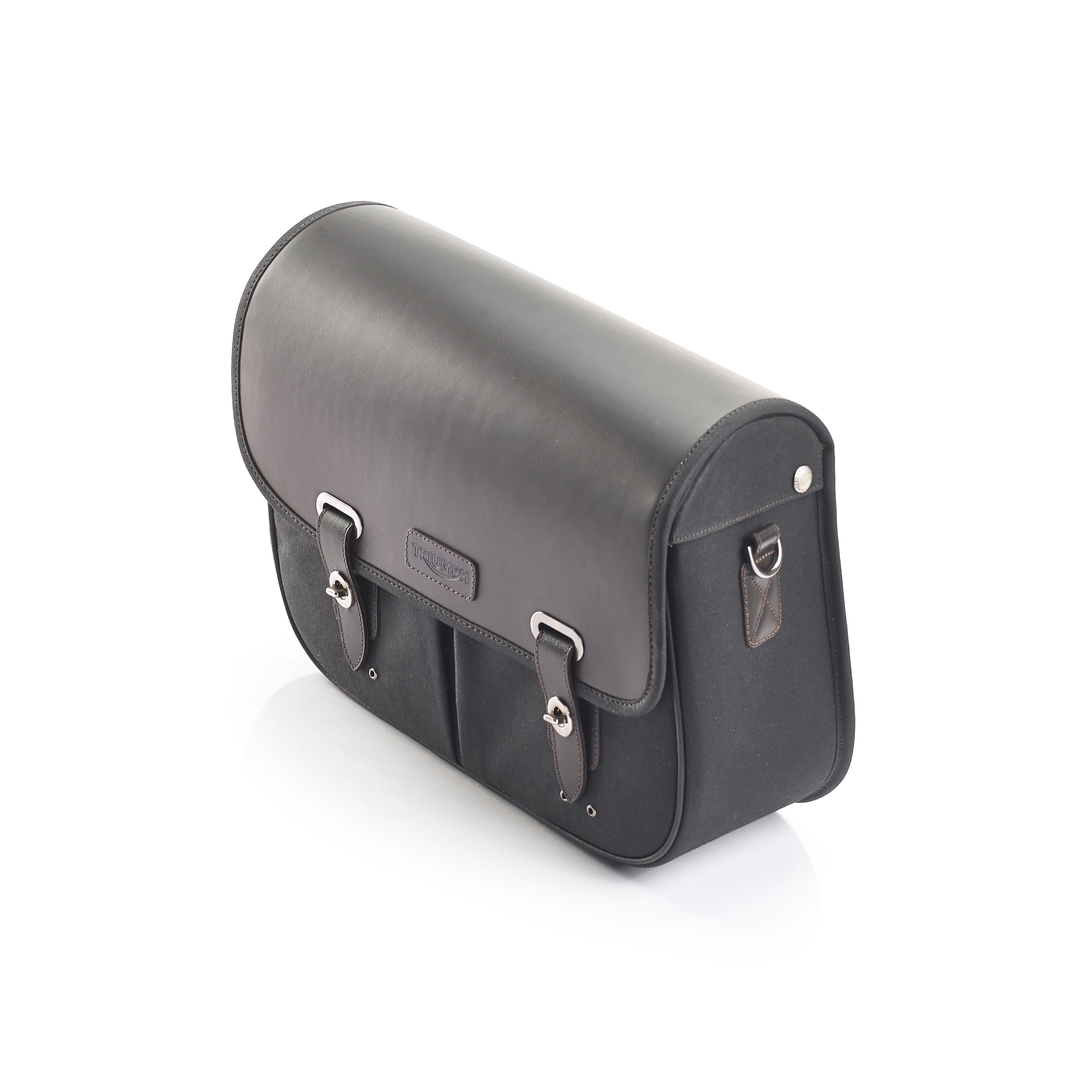 Pannier, Waxed Cotton, LHS, Black image 1