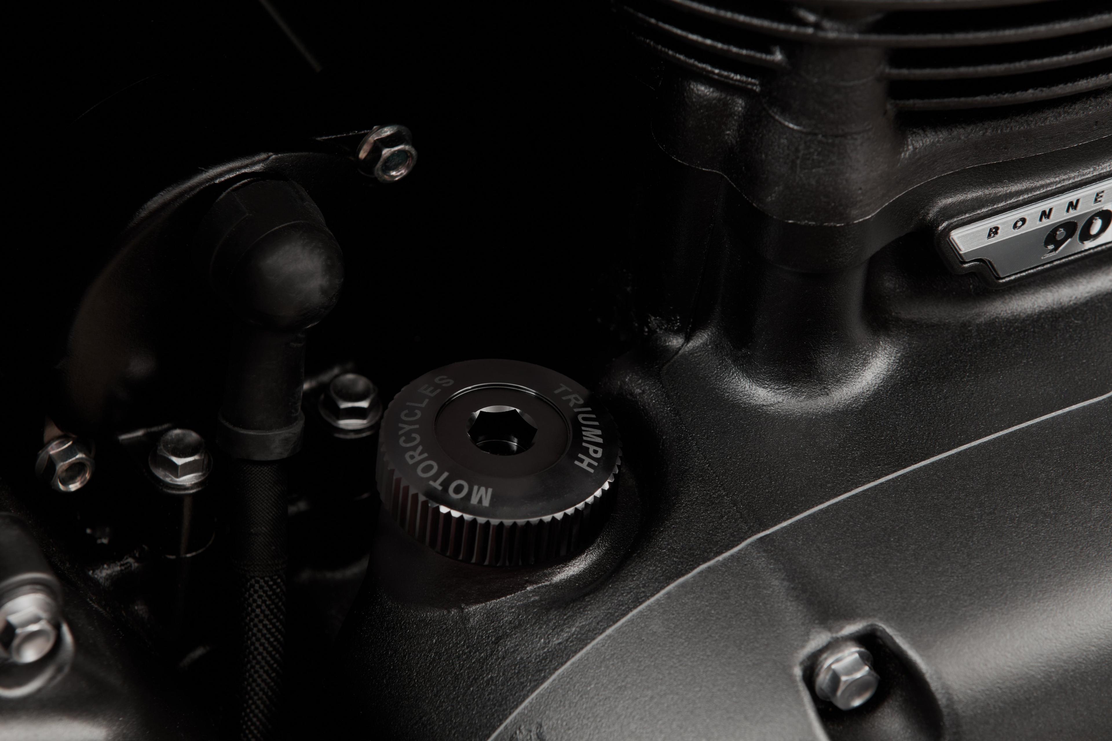 Machined Oil Filler Cap - Black image 1