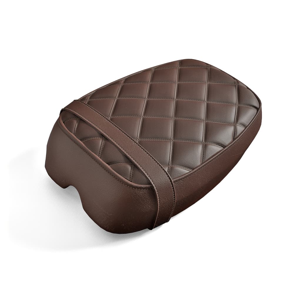 Pillion Seat, Quilted, Brown image 1