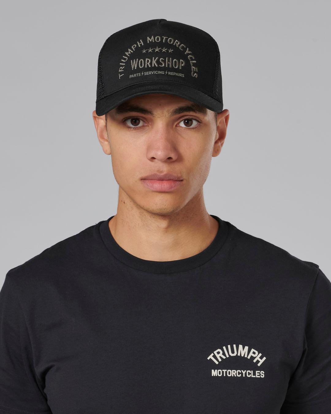 WORKSHOP TRUCKER CAP BLACK / BLACK image 2