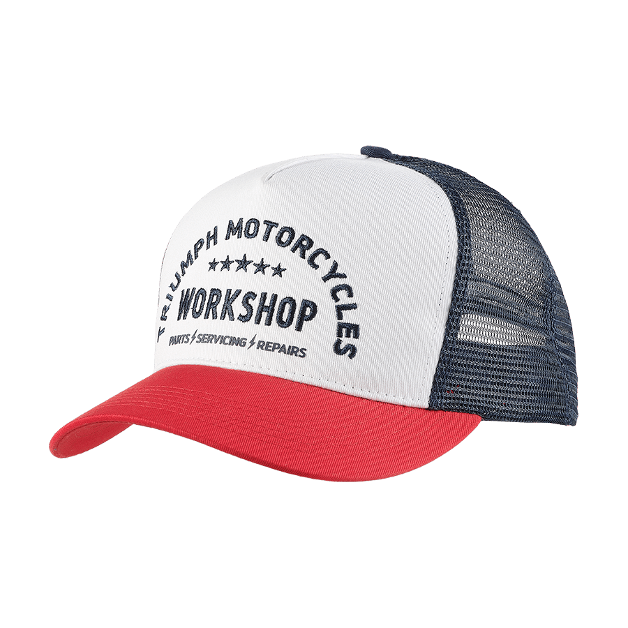 WORKSHOP TRUCKER CAP BONE / RED image 1