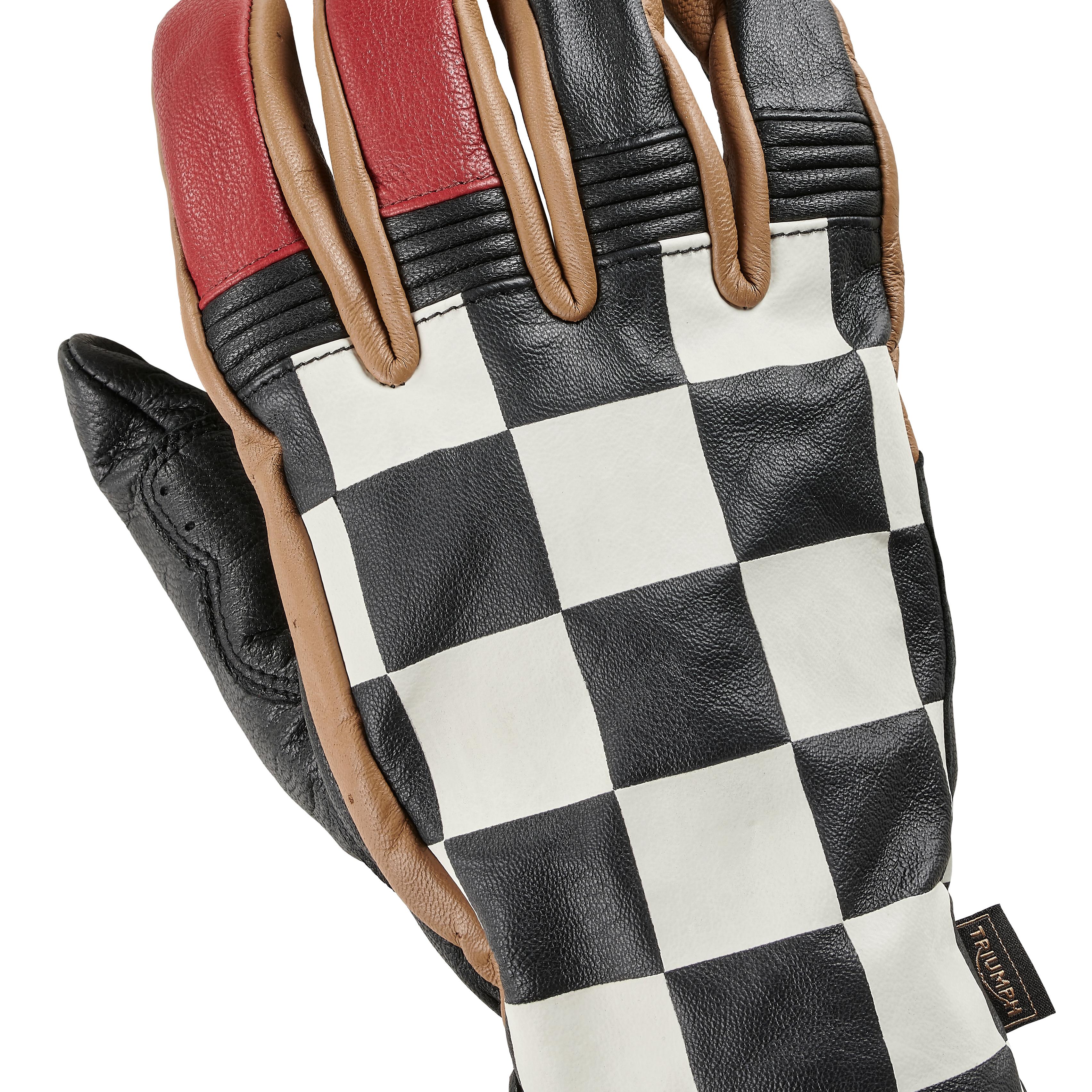 CHECKERBOARD GLOVE - BLACK / RED / BONE / GOLD M image 2