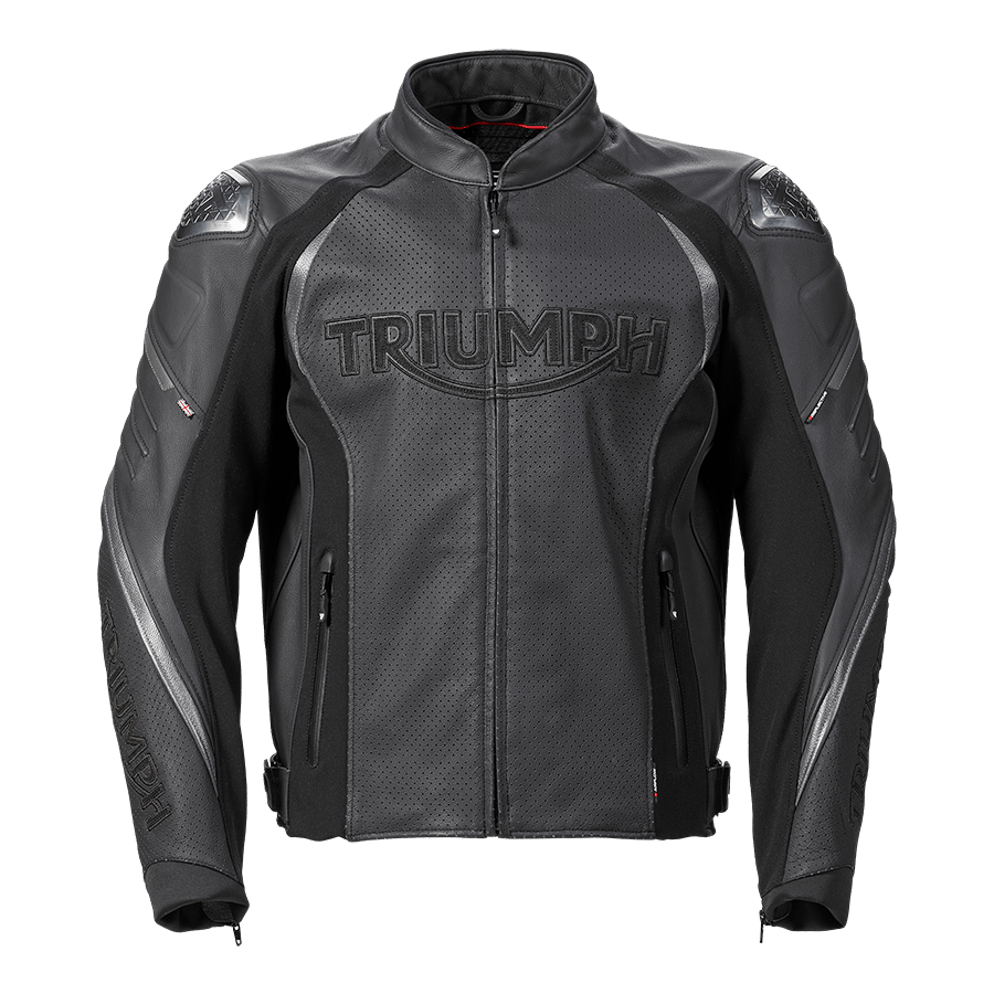 TRIPLE PERFORATED LEATHER JACKET XXL image 1
