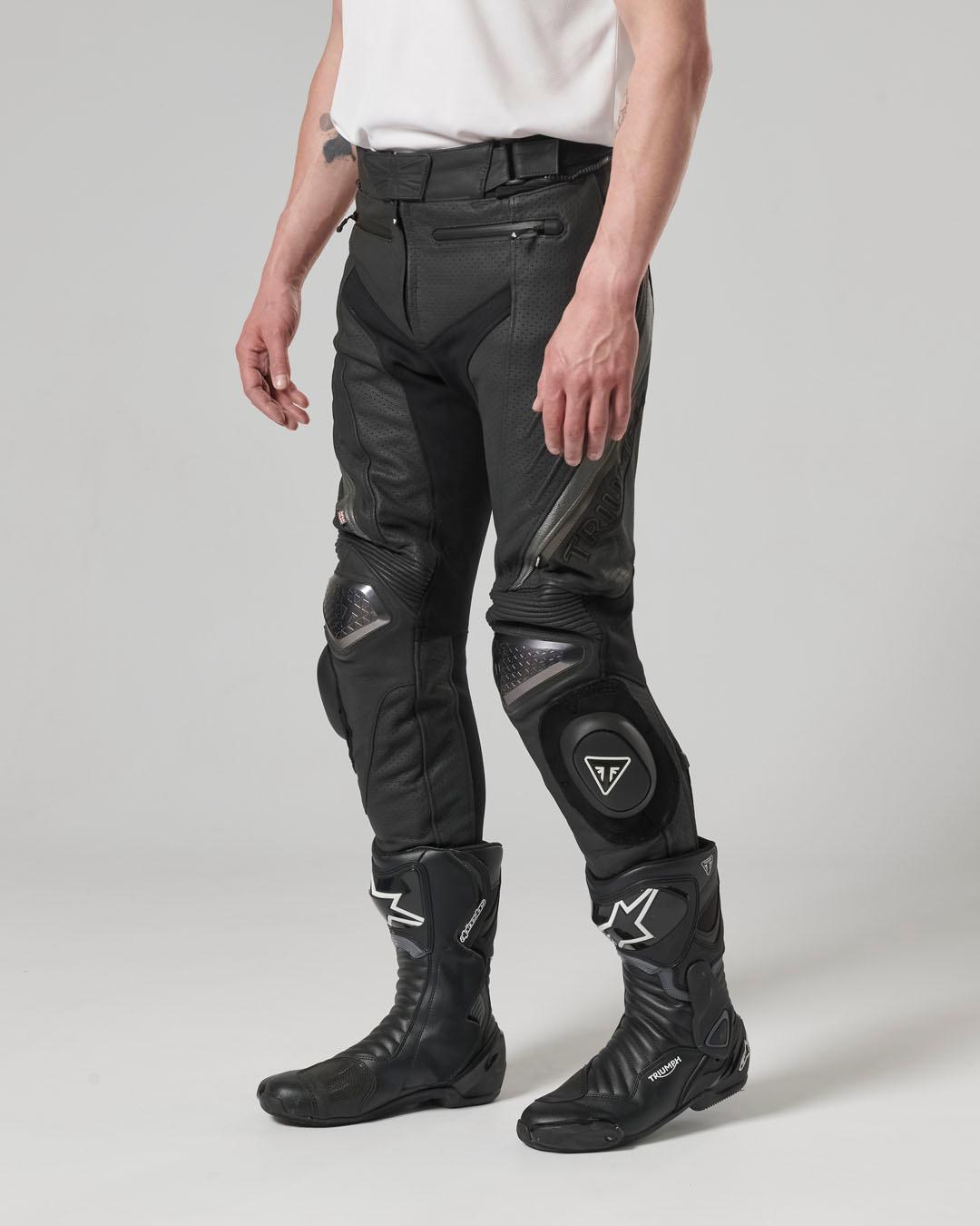 TRIPLE PERFORATED LEATHER PANTS 28 image 8