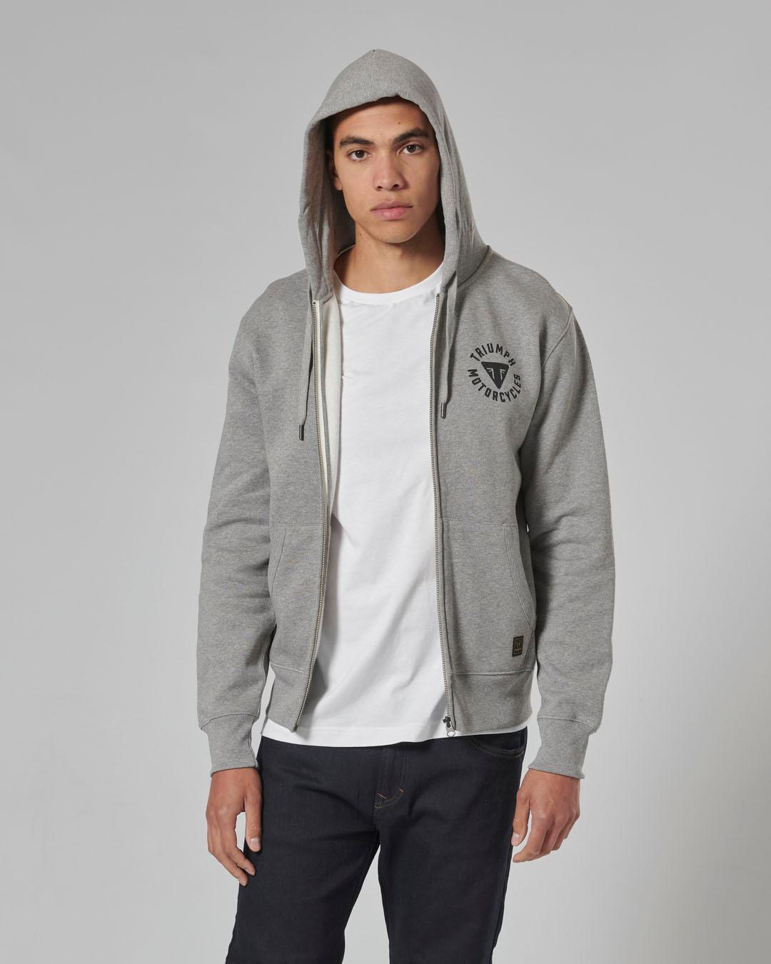 DIGBY FULL ZIP HOODY GREY MARL L image 5