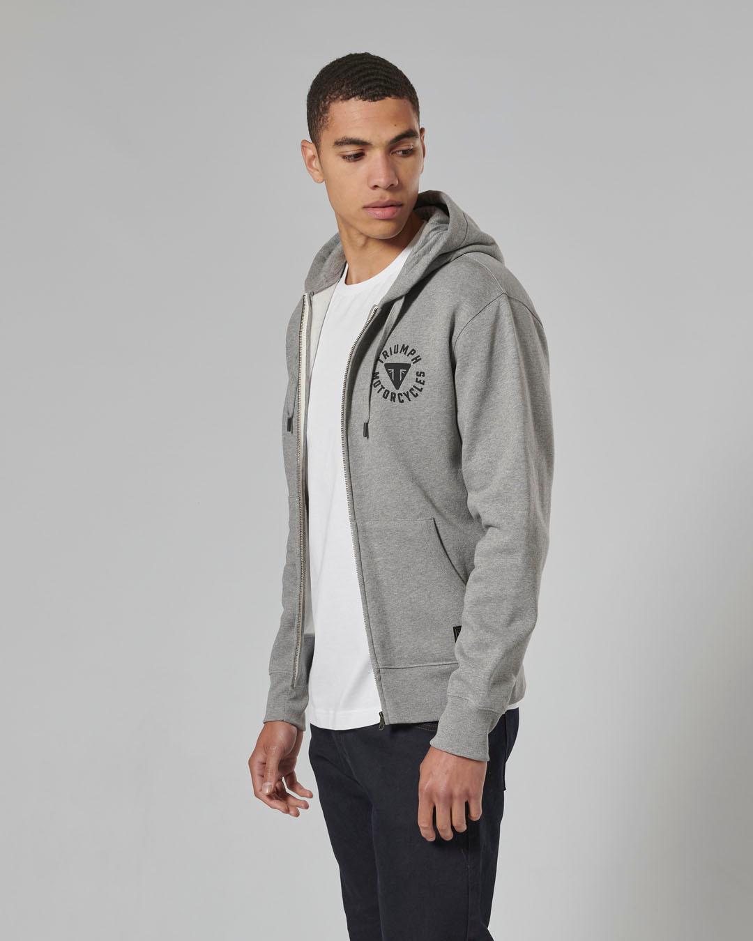 DIGBY FULL ZIP HOODY GREY MARL M image 5
