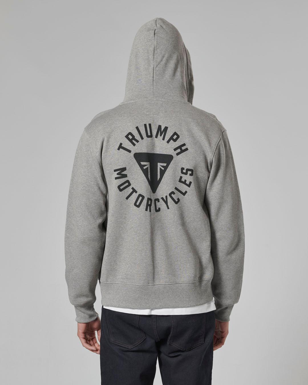 DIGBY FULL ZIP HOODY GREY MARL XL image 8