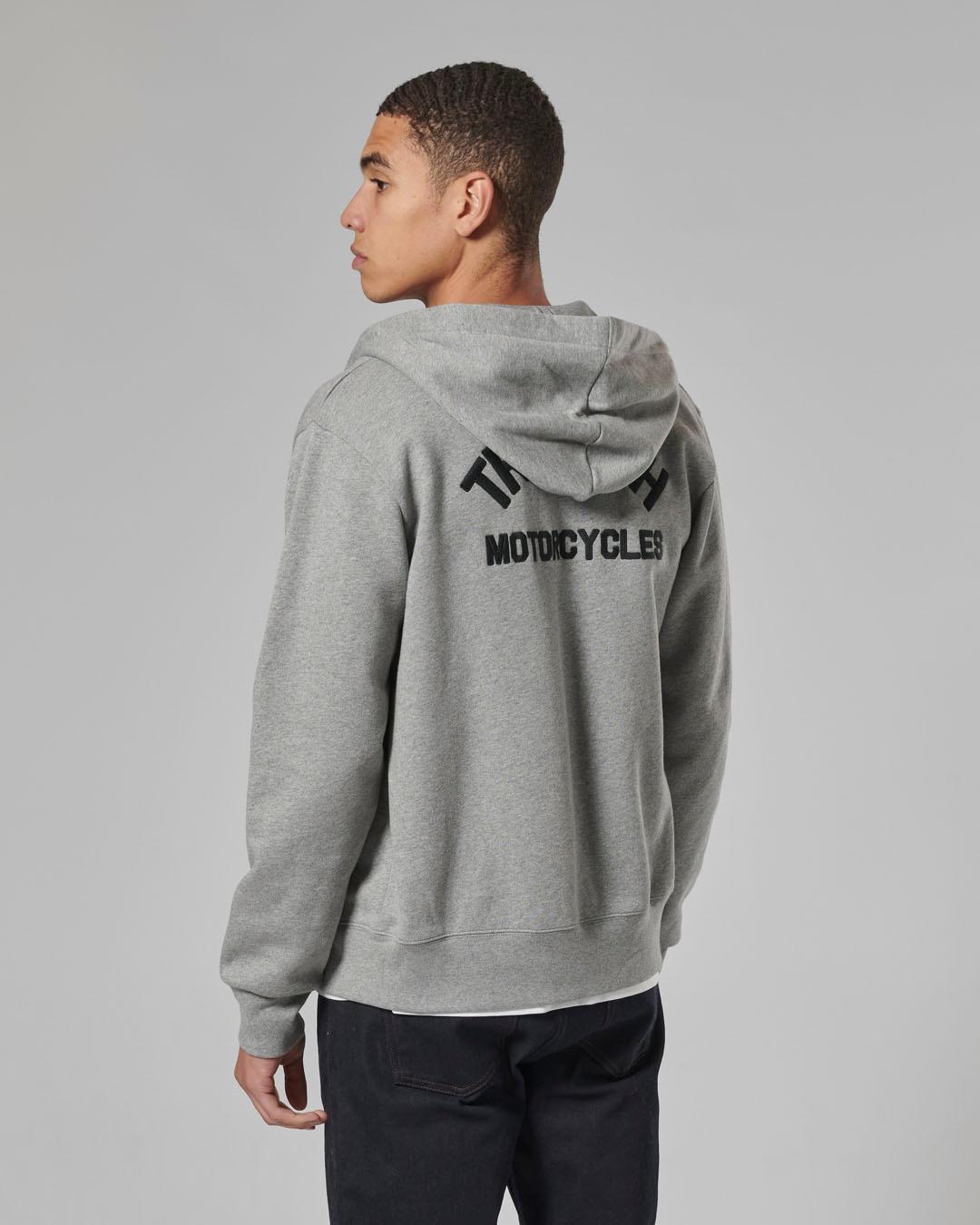 DOLAN FULL ZIP HOODIE GREY MARL L image 4