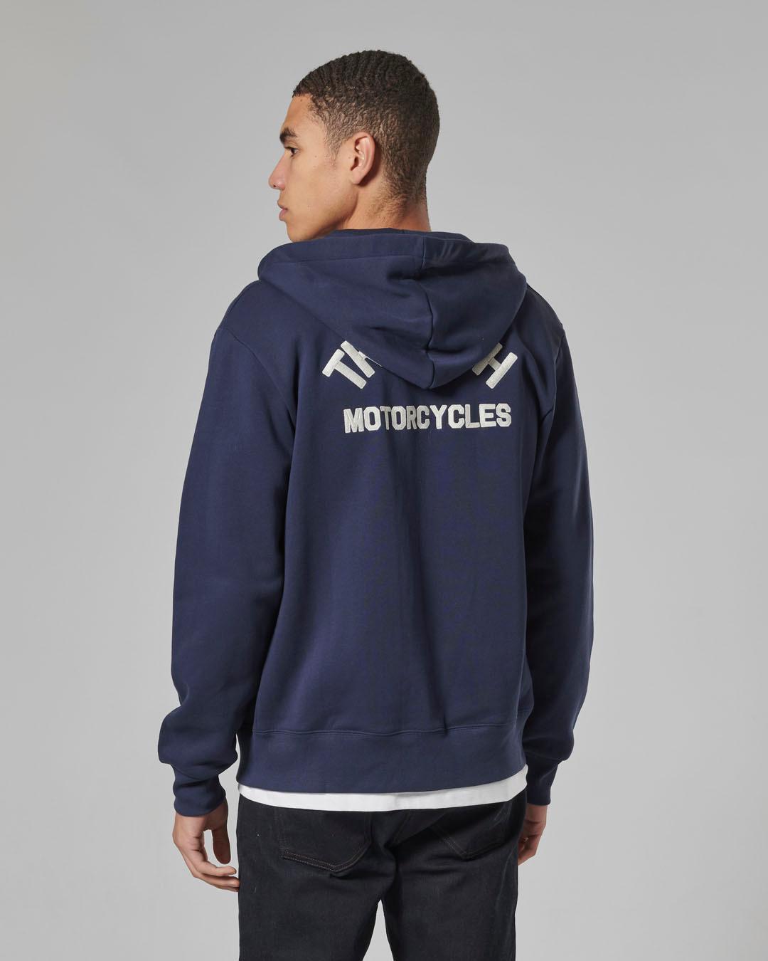 DOLAN FULL ZIP-SWEAT NAVY / BONE L image 4