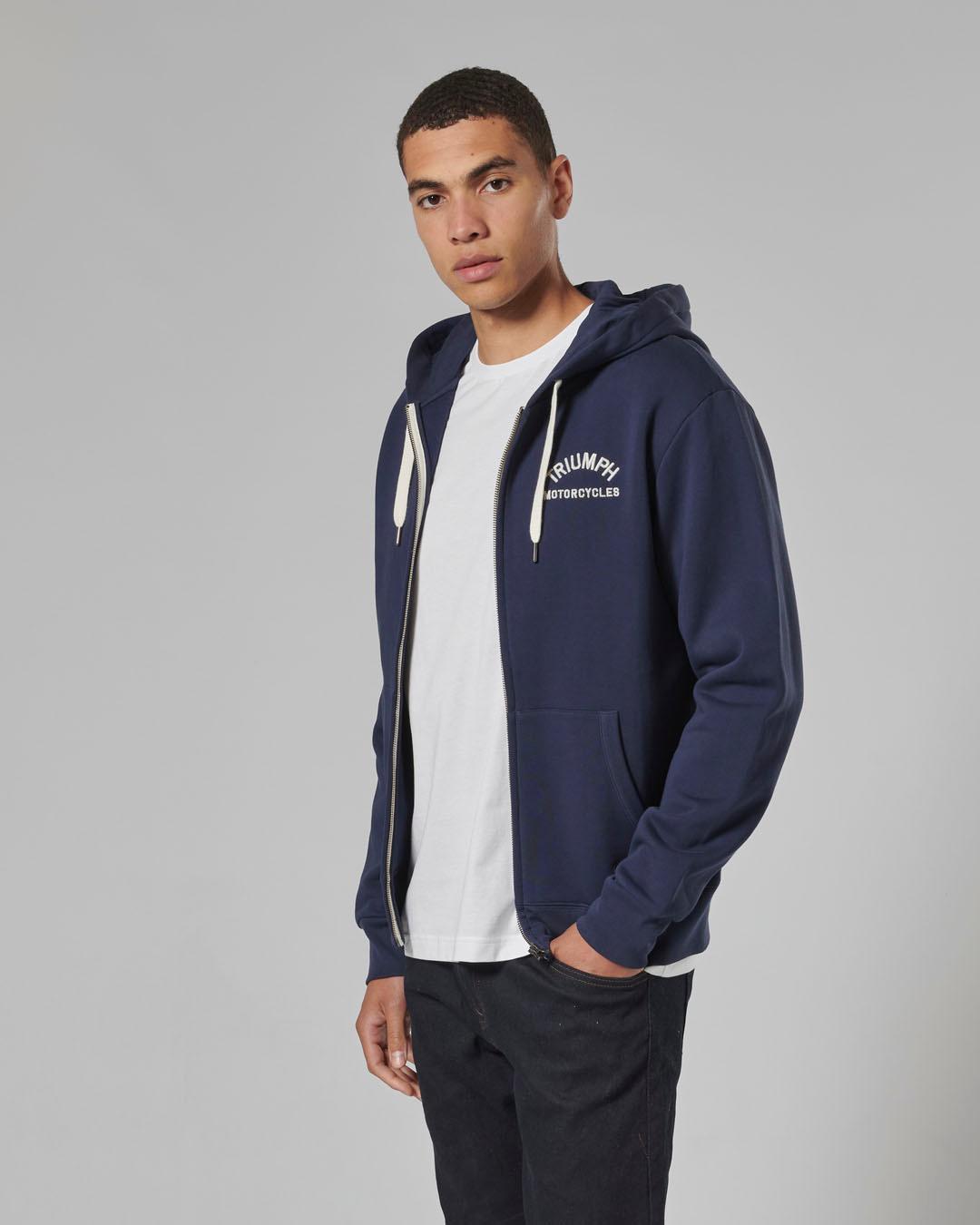 DOLAN FULL ZIP-SWEAT NAVY / BONE XL image 4