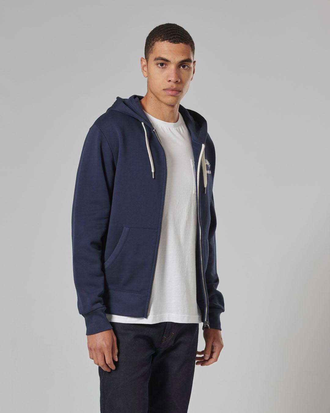 DOLAN FULL ZIP-SWEAT NAVY / BONE XS image 7