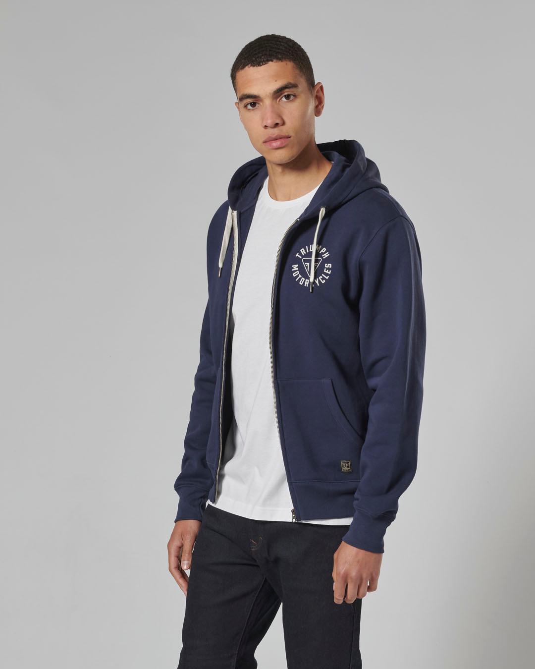 DIGBY FULL ZIP-HOODIE NAVY / BONE L image 9