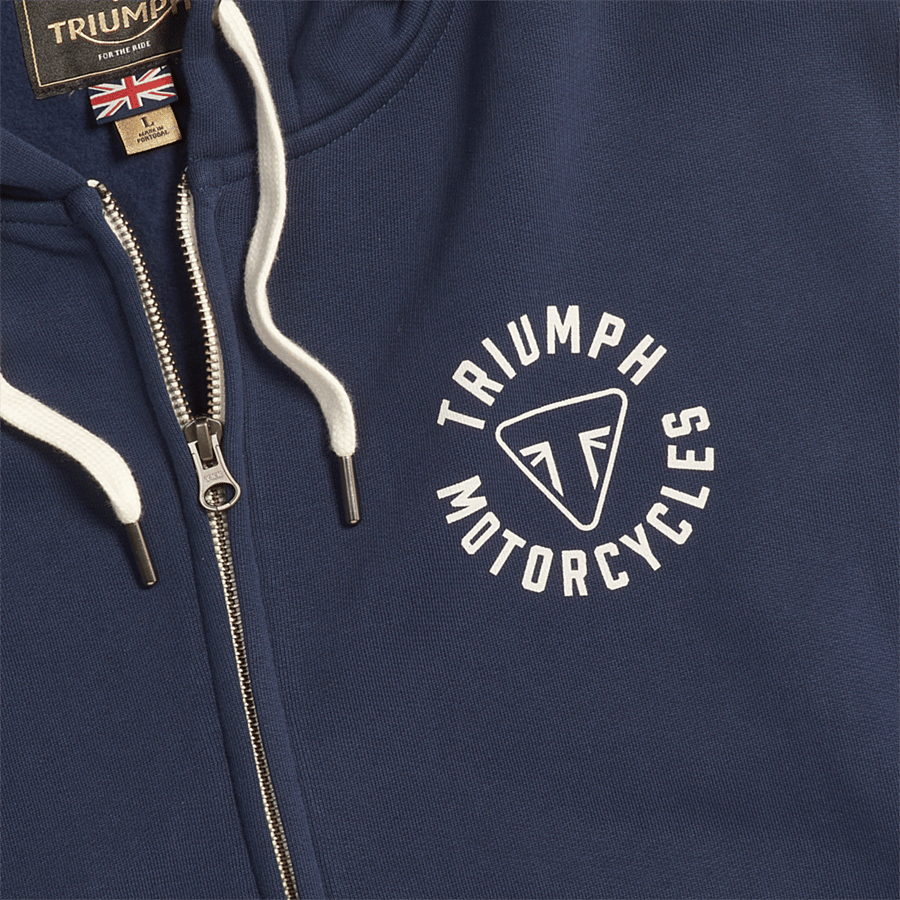 DIGBY FULL ZIP-HOODIE NAVY / BONE XS image 3