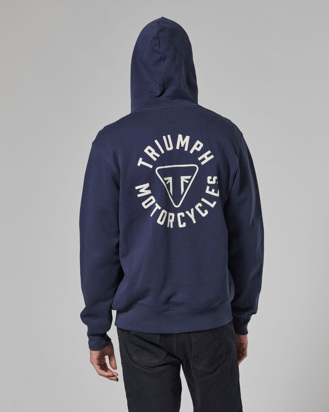 DIGBY FULL ZIP-HOODIE NAVY / BONE XS image 9