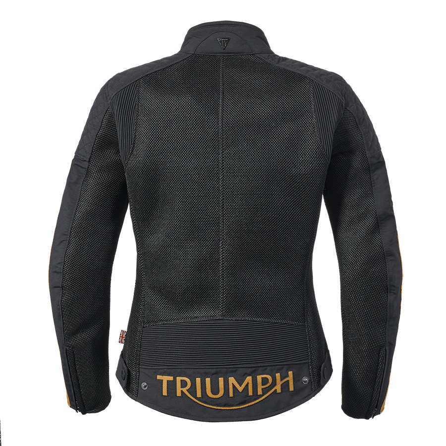 LADIES BRADDAN RETRO MESH JACKET BLACK / GOLD L image 16